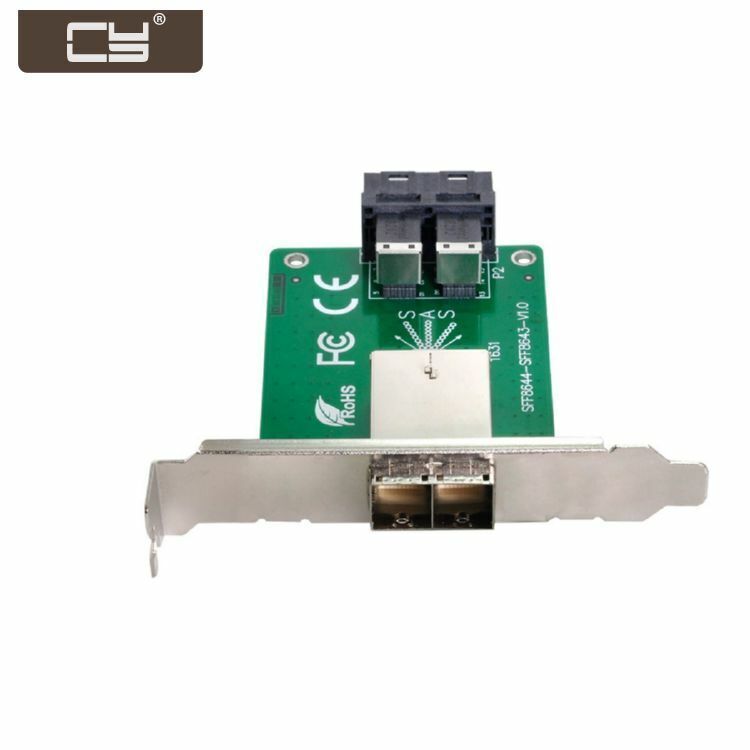 SFF-8644 Mini SAS HD  Dual Ports To Internal SAS HD SFF-8643 Female Adapter