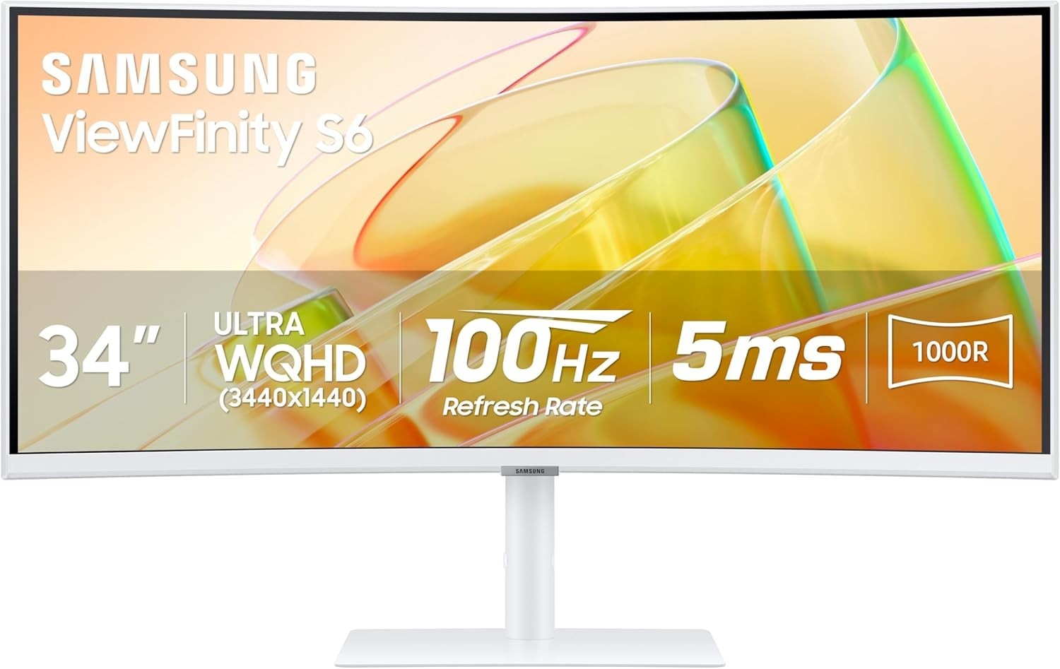 SAMSUNG 34” VIEWFINITY S65TC SERIES ULTRA-WQHD 1000R MONITOR - New Open Box