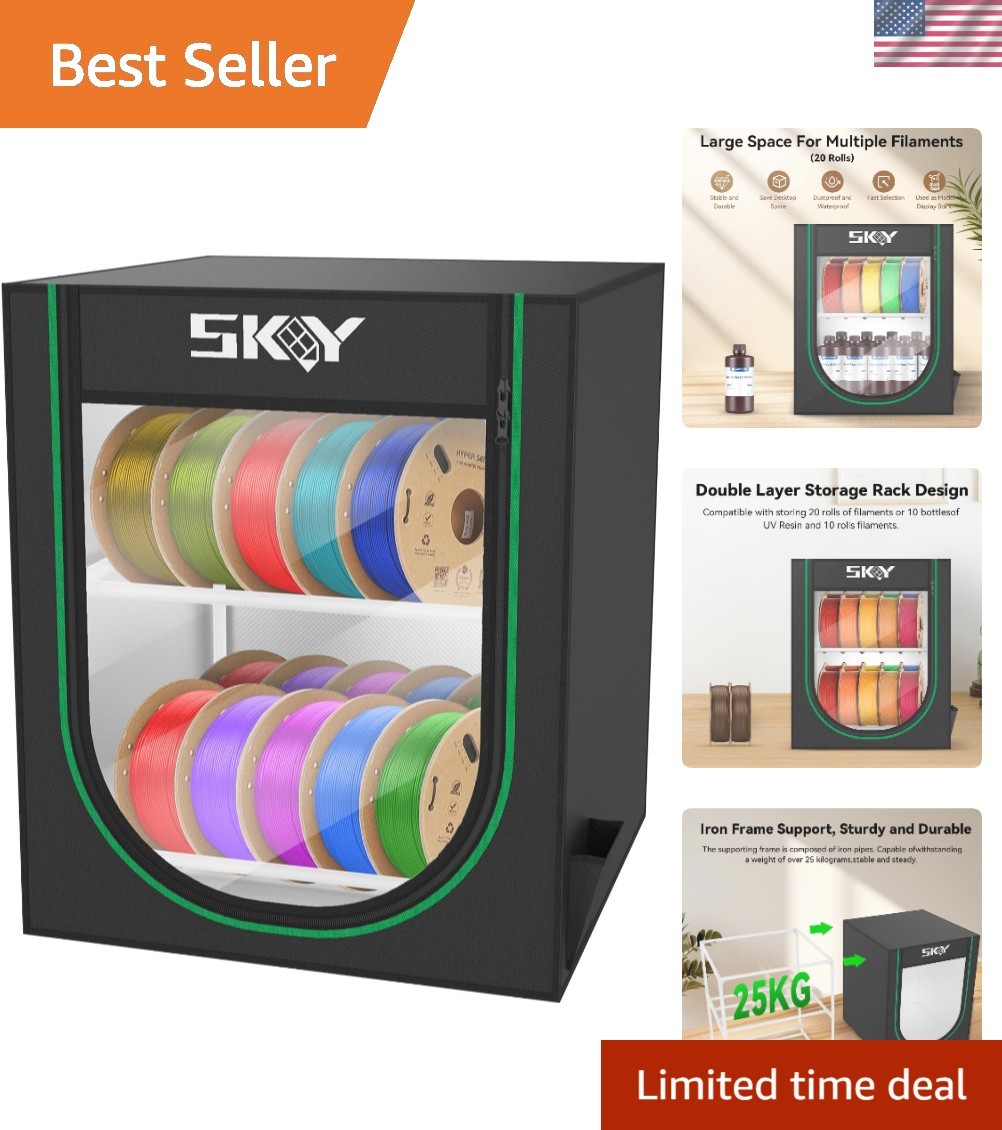 Essential 3D Printer Filament Holder – Waterproof & Multi-Roll Storage Solution