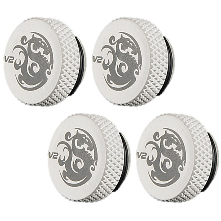 Bitspower G1/4" Stop Fitting V2, Deluxe White, 4-pack