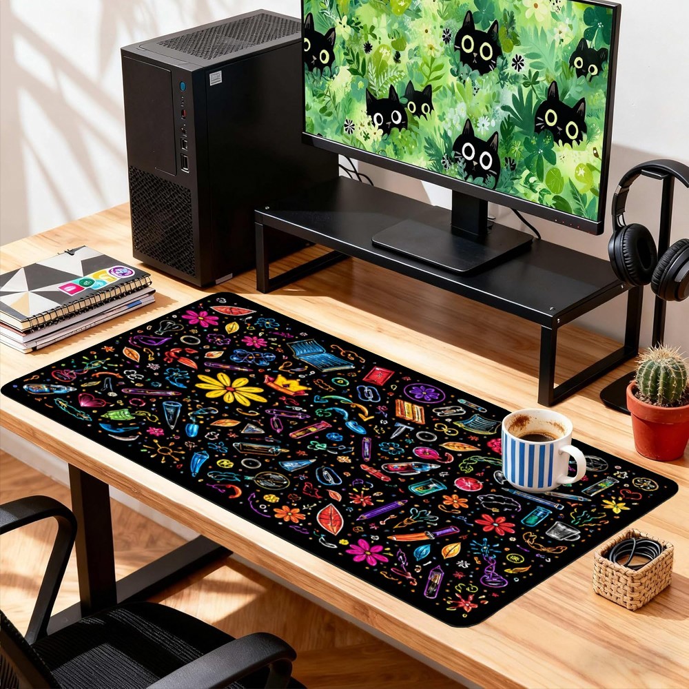 Large Gaming Mouse Pad with Extended Keyboard Mat, Perfect Present for Gamers