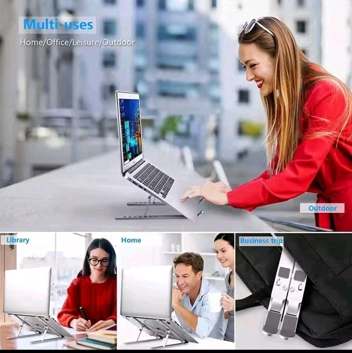 Foldable Laptop Stand 7 Angles Adjustable Aluminum Alloy Lightweight Portable