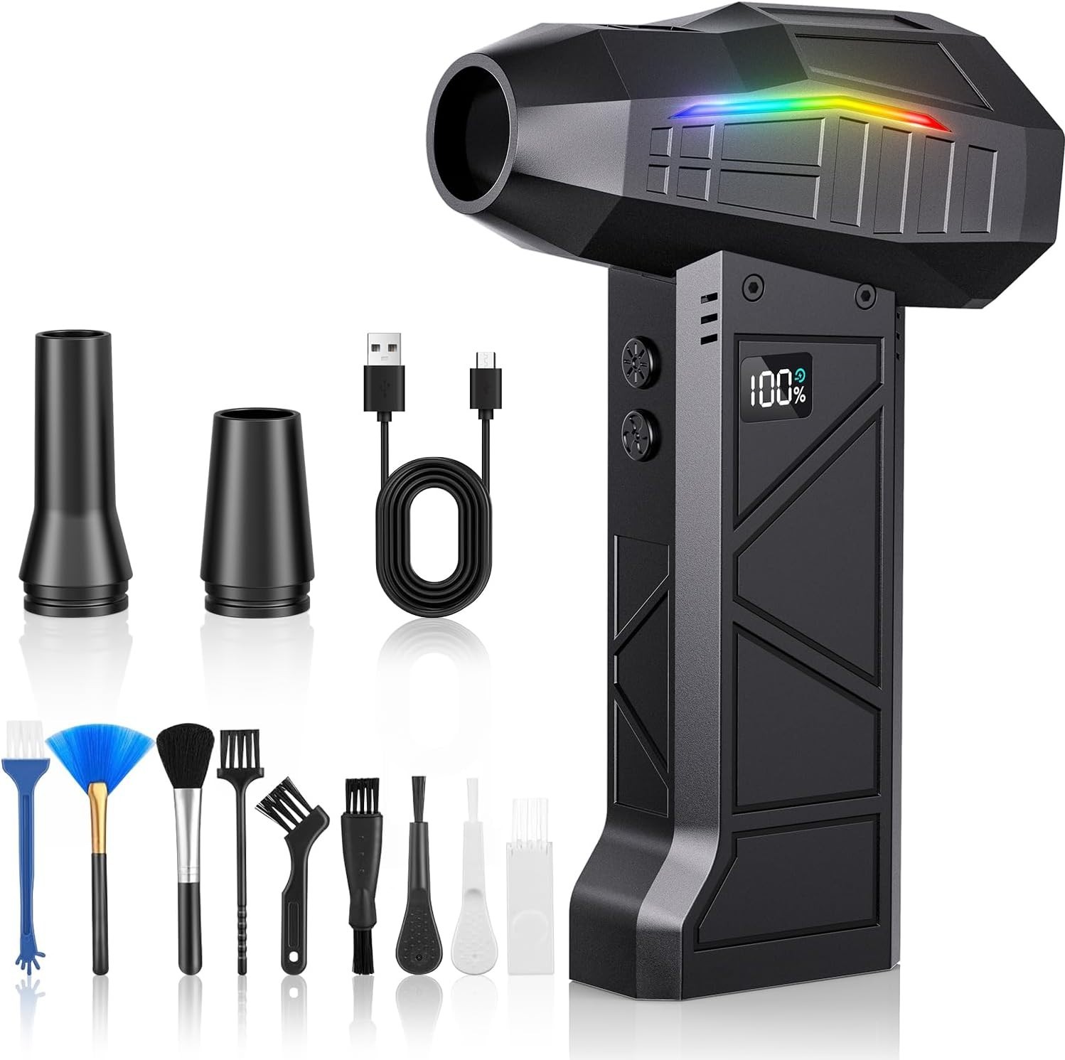 Compressed Air Duster, 200000RPM Electric Air Duster with Brushless Motor
