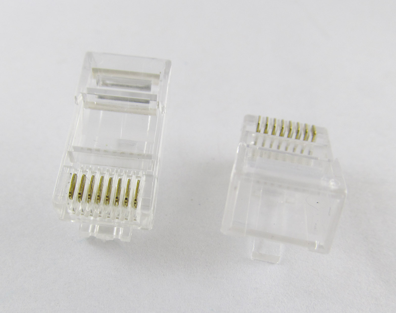 100x RJ45 RJ-45 Network Cable Modular Plug Ethernet CAT5 8P8C Gold Connector End