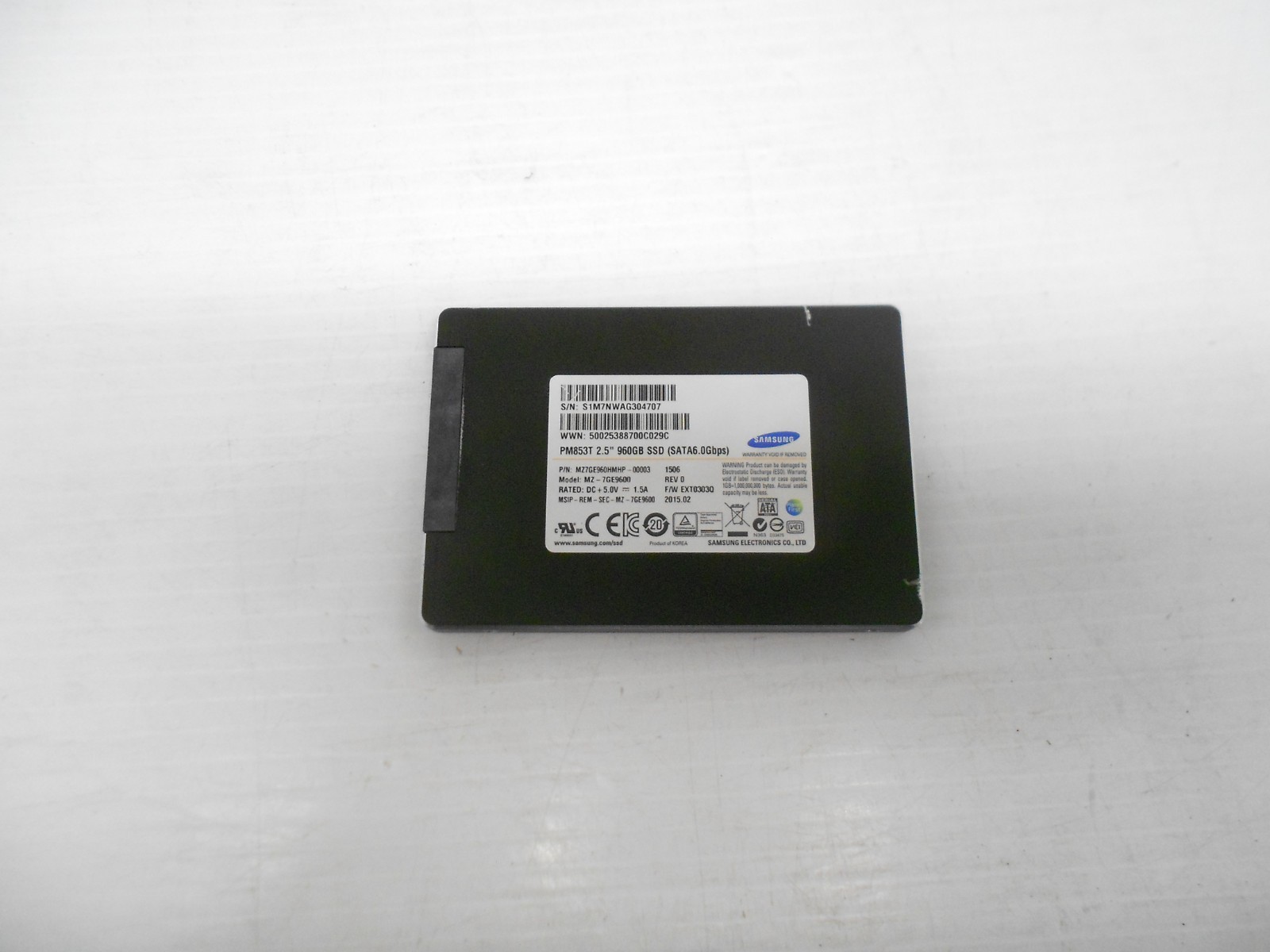 Samsung 960GB SSD SATA 2.5" Server PC Hard Drive PM853T MZ-7GE9600 Dell HP