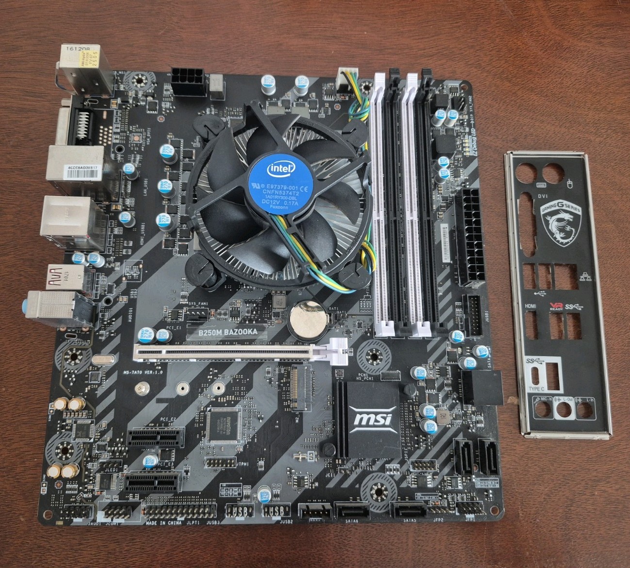 MSI B250M Bazooka Motherboard + Intel Processor Stock Cooler Read Description