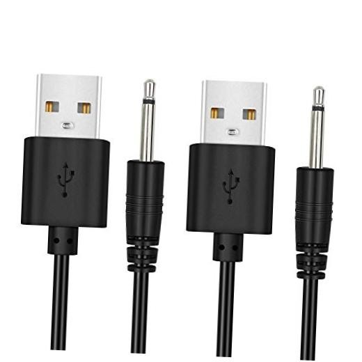 2 Pack 2.7ft Replacement DC Charging Cable, USB to DC 2.5mm Fast Charger Cord