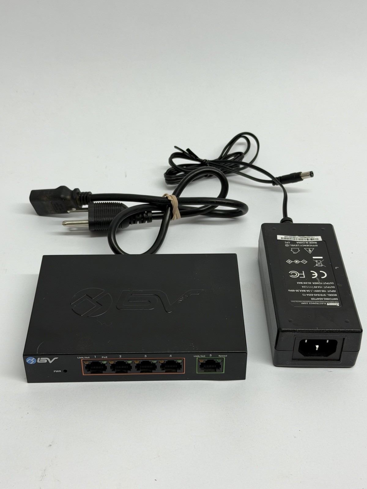 BV TECH POE DEPOT MODEL POE-SW501G-PLUS POE SWITCH