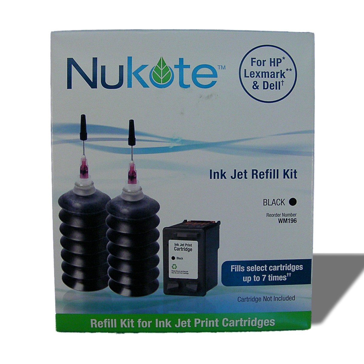 Nukote WM196 Black Ink Jet Refill Kit - For HP, Lexmark, Dell and Other Printers