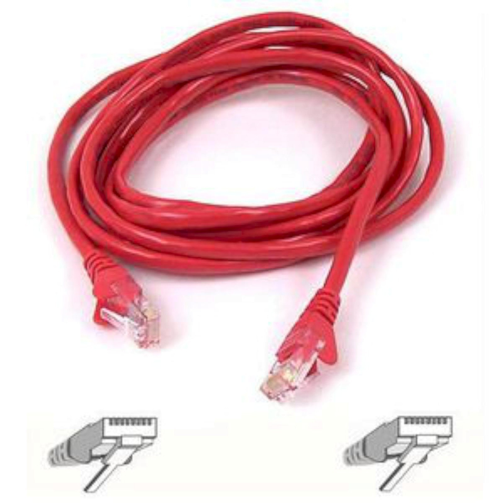 Belkin A3L850-14-RED-S RJ45 14' CAT5e FastCat5e Network Cable Male/Male Red