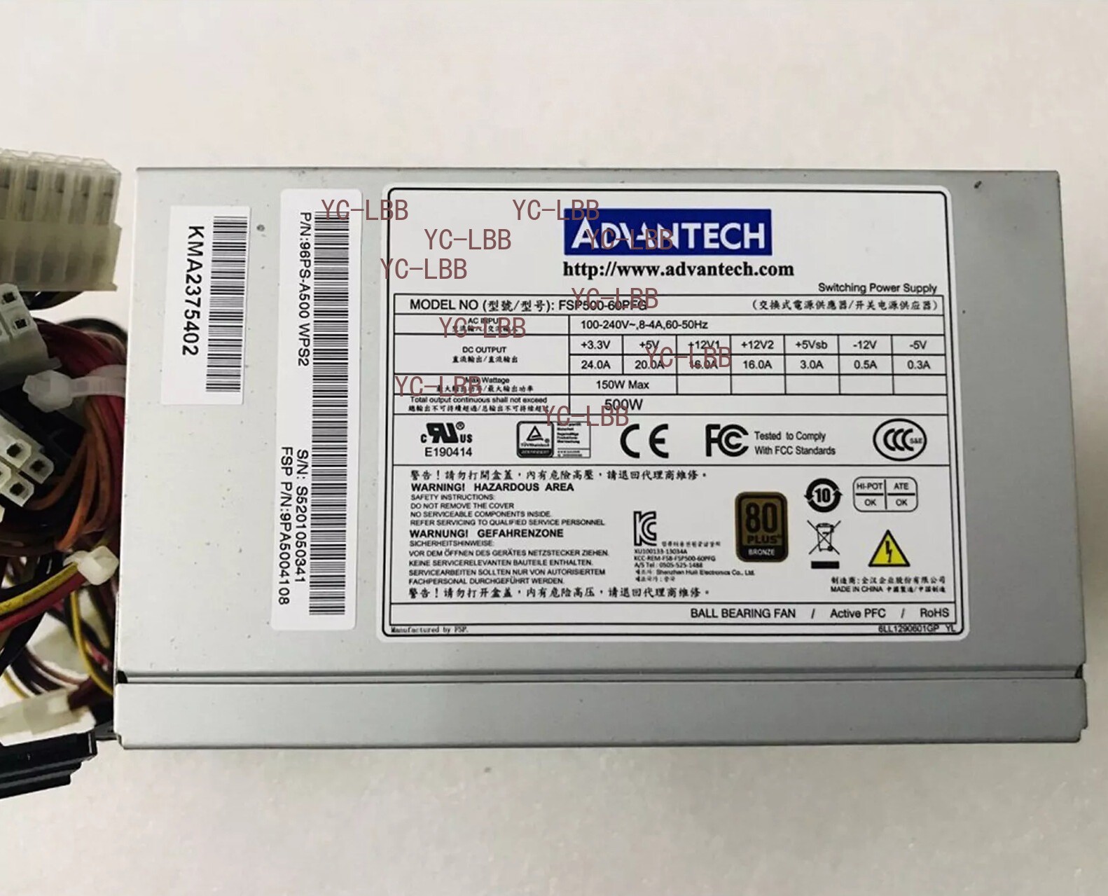 For Advantech FSP500-60PFG 500W Power Supply-
