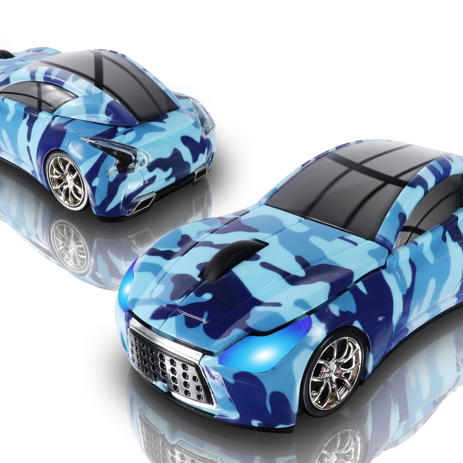 elec Space Wireless Car Mouse with LED Headlights, 2.4G Unique Car Mouse for ...