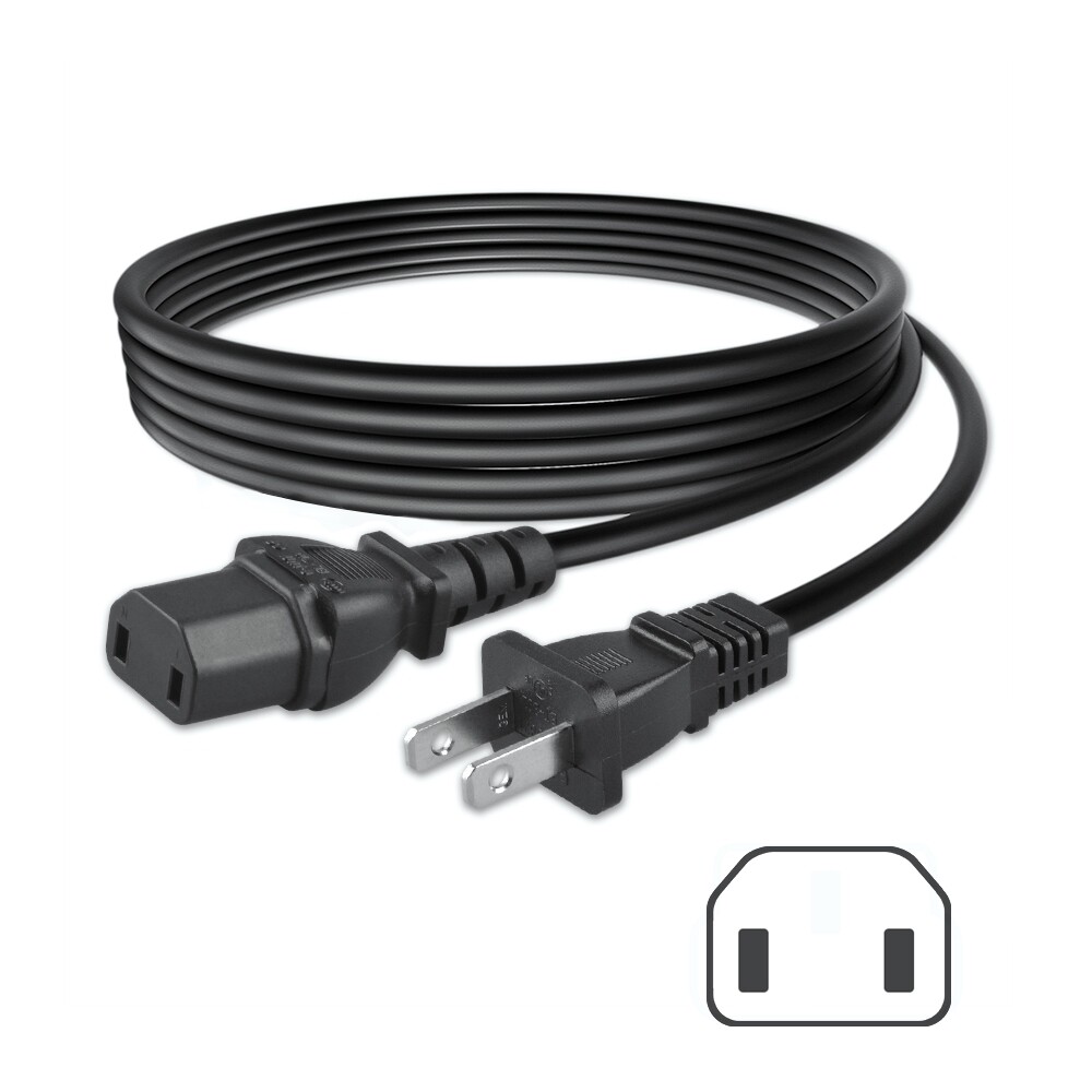 Aprelco 6ft UL 2-Prong AC Power Cord Cable for RCA F26150BH F27100 F27100AK TV