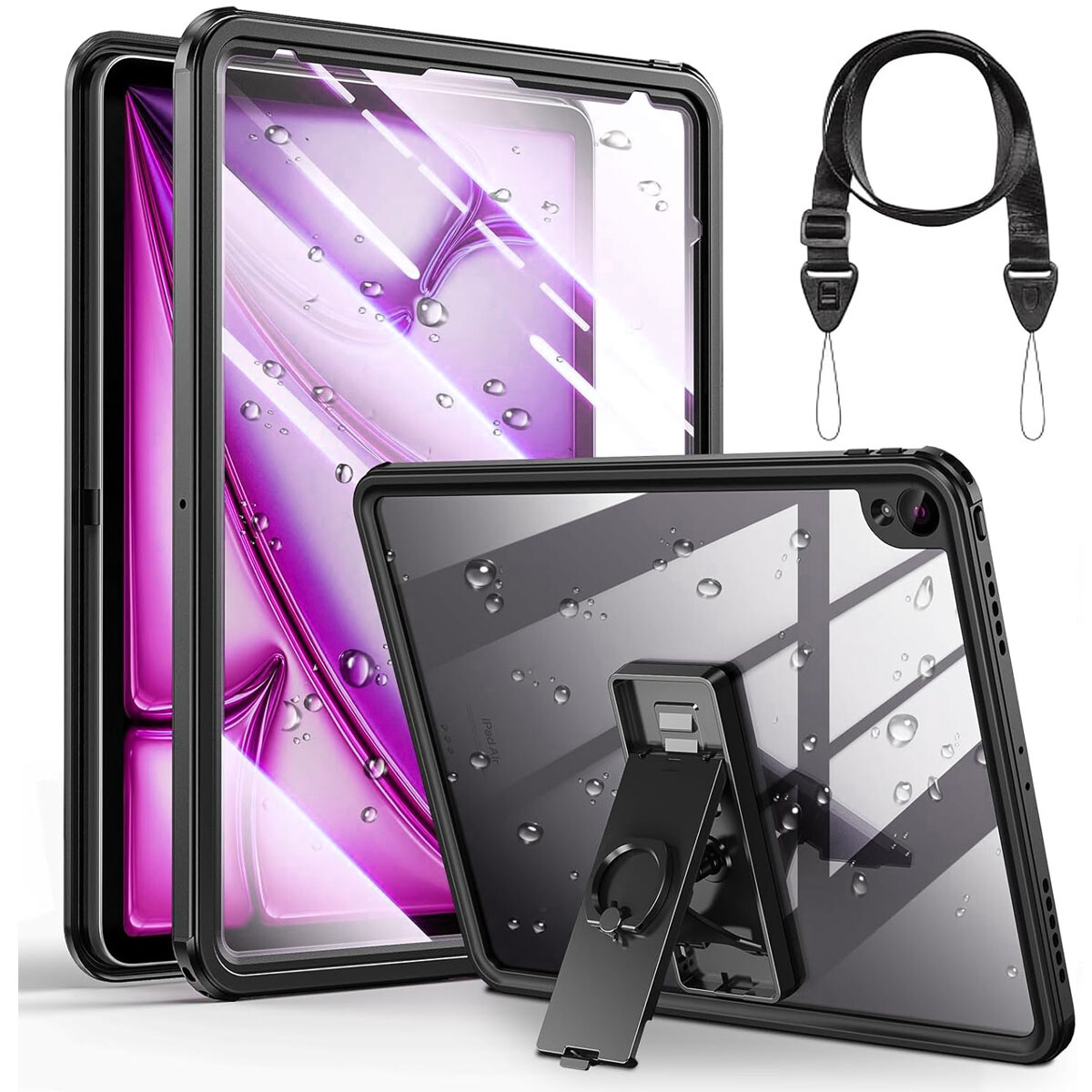 Waterproof Case For iPad Air M2 11Inch 2024 Case Military Shockproof Stand Cover