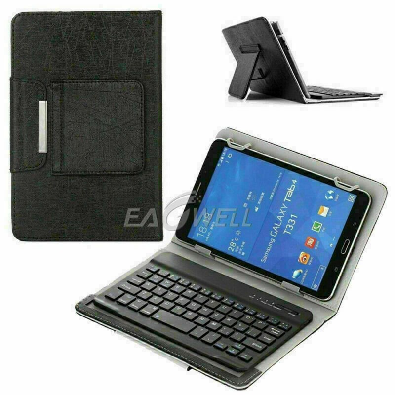 For 9.7/10/10.1" in Tablet Wireless Keyboard Soft Folio Leather Case Stand Cover