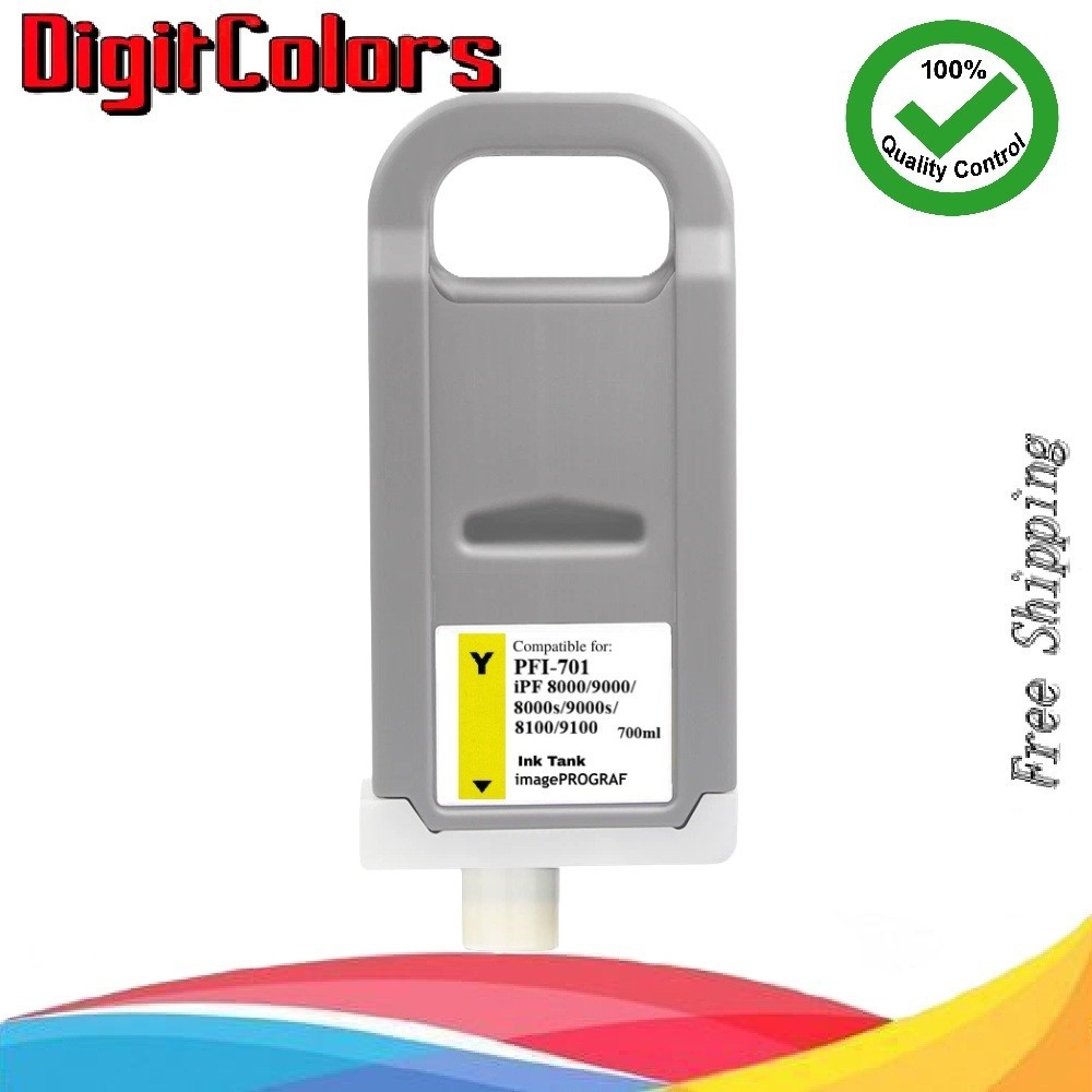 PFI-701 Yellow Ink Cartridge for Canon IPF 8000s 9000s 8000 9000 PFI701Y