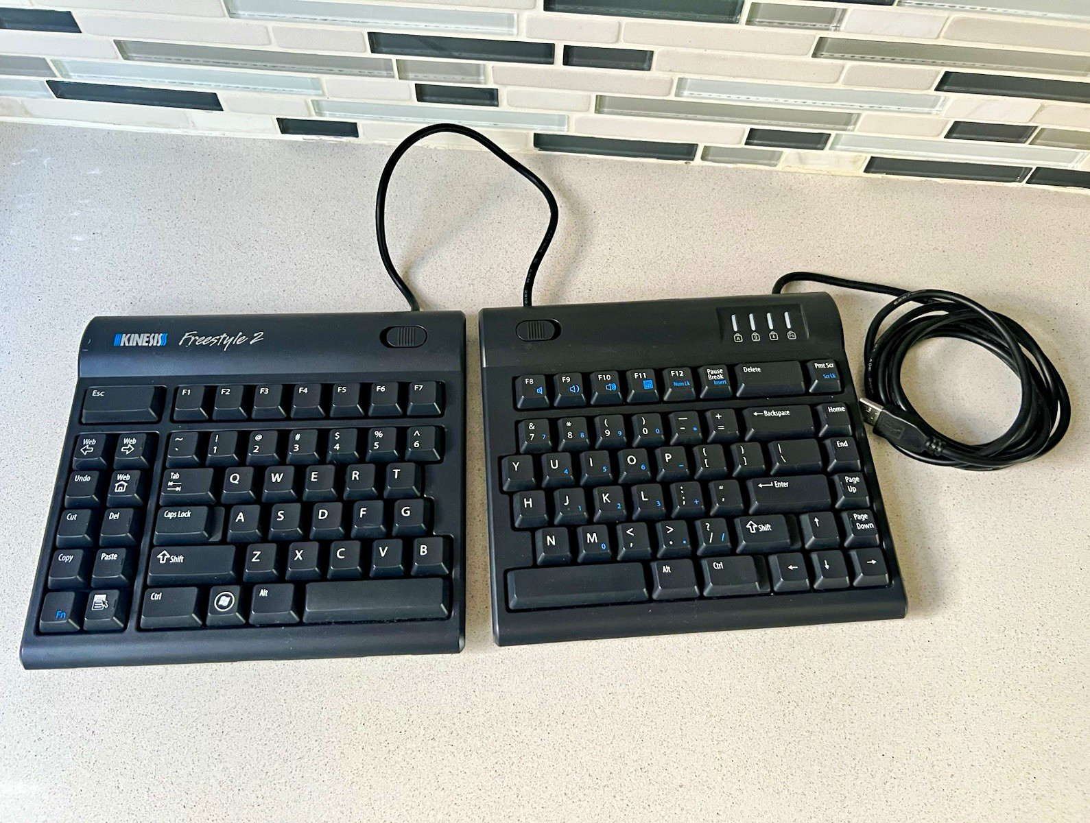 Kinesis Freestyle2 Split Ergonomic Wired USB Keyboard Windows - see description 