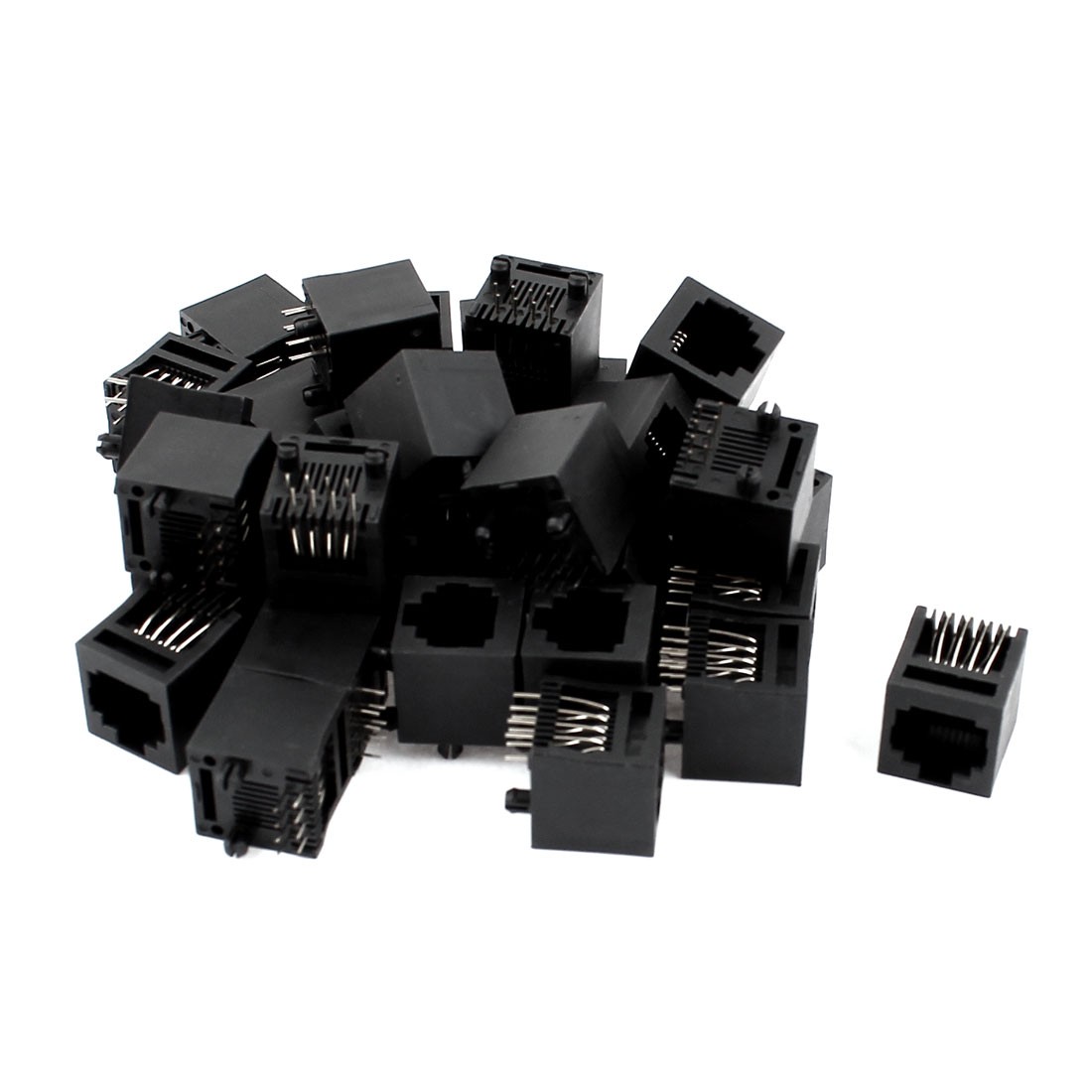 Straight Angle RJ45 8P8C PCB Mount Modular Network Jack Connector 39pcs