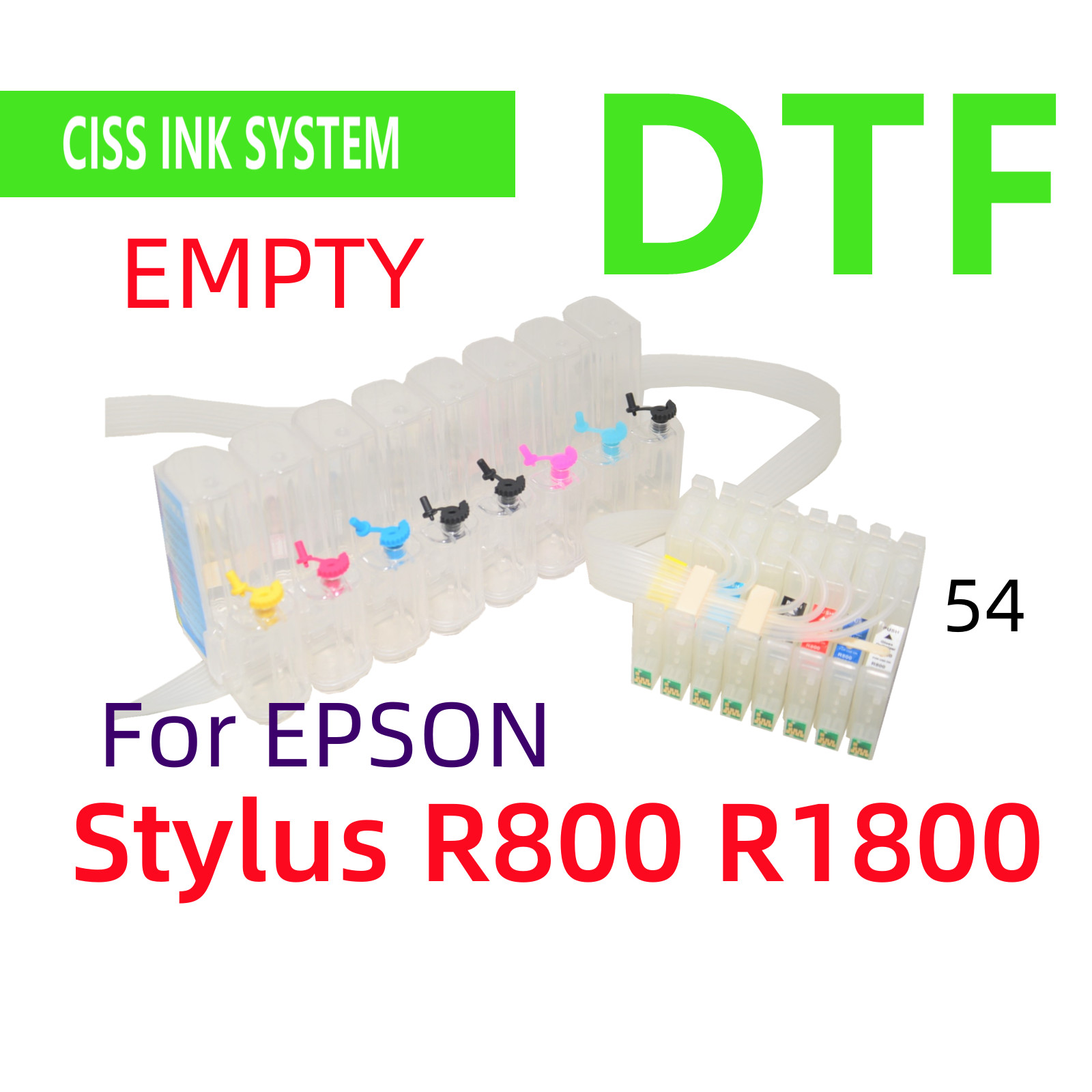 Refillable Empty Cis ciss ink system for Stylus R800 R1800 printer DTF printing*