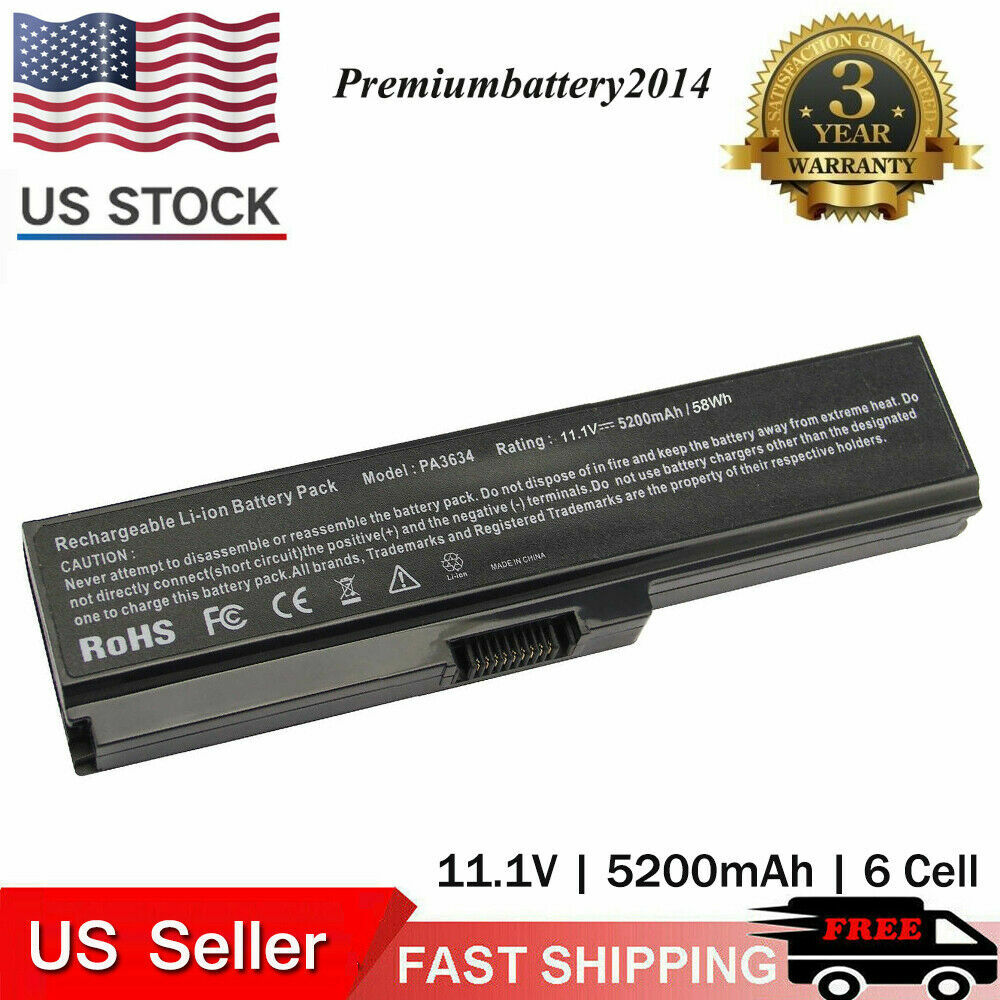 Battery for Toshiba Satellite C655-S5056 C655-S5053 P755-S5215 A665-S6095 Laptop