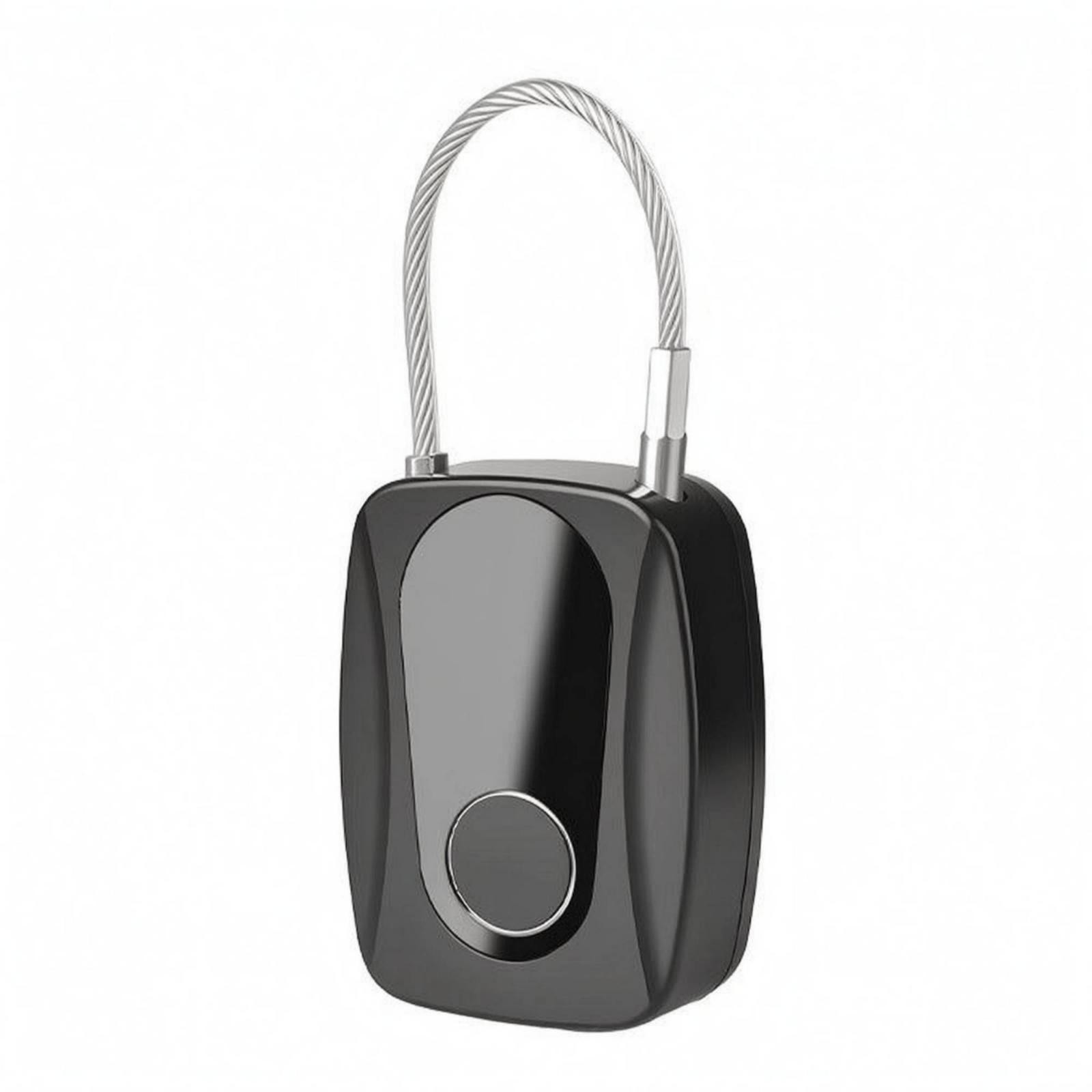 Smart Biometric Padlock Glossy Front Biometric Padlock USB Rechargeable