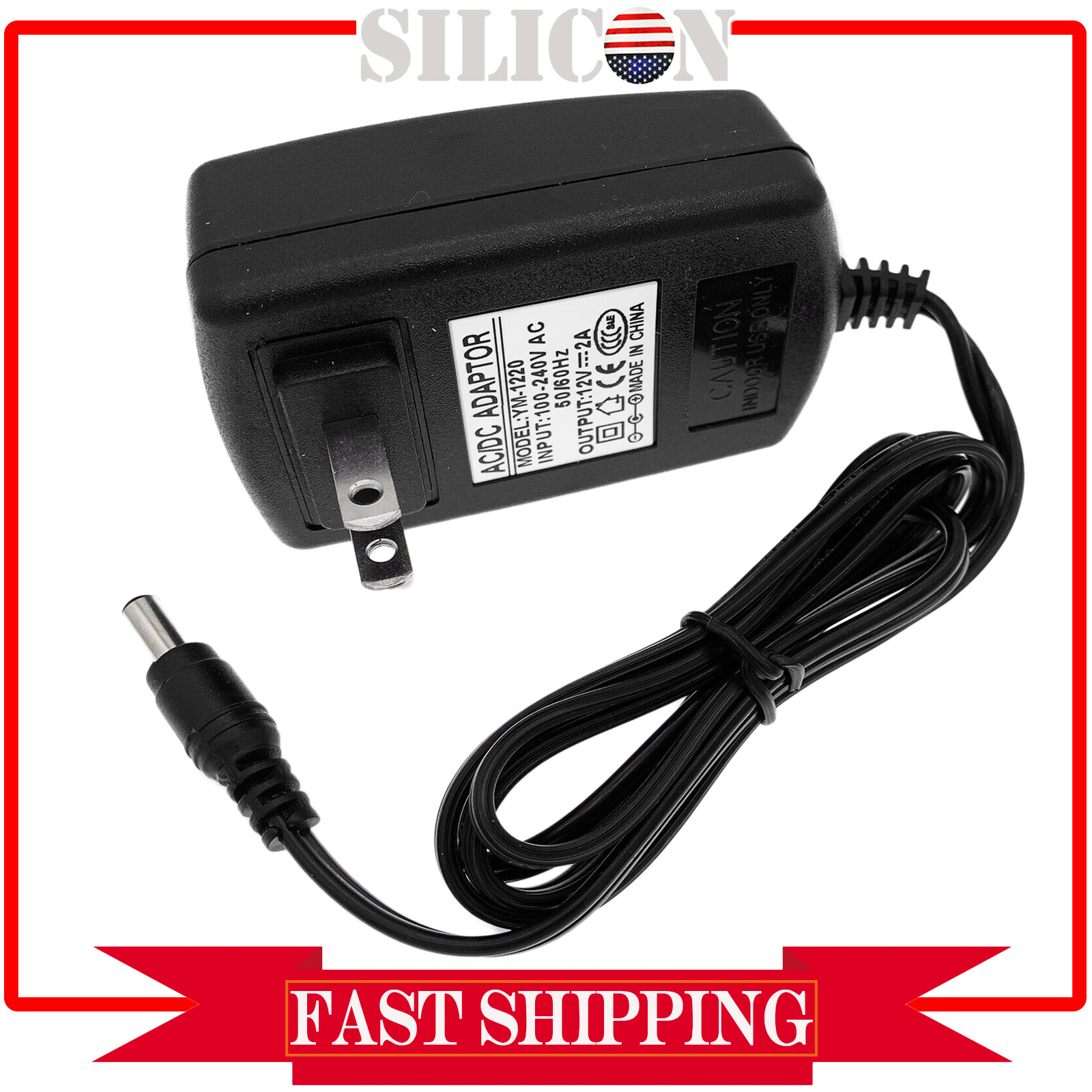 New AC 100-240V To DC 12V 2A Adapter Switching Power Supply Charger Converter US