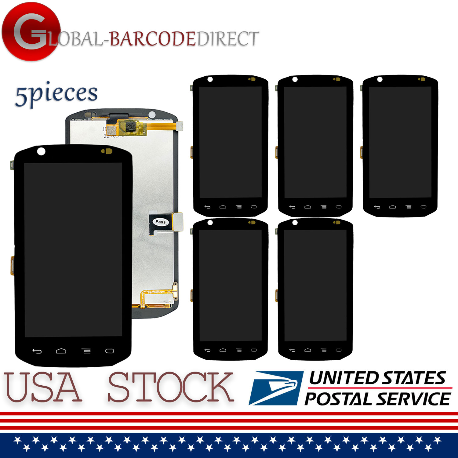 5x LCD Display + Touch Screen (83-173075-01) for Symbol TC70 TC75 TC700H
