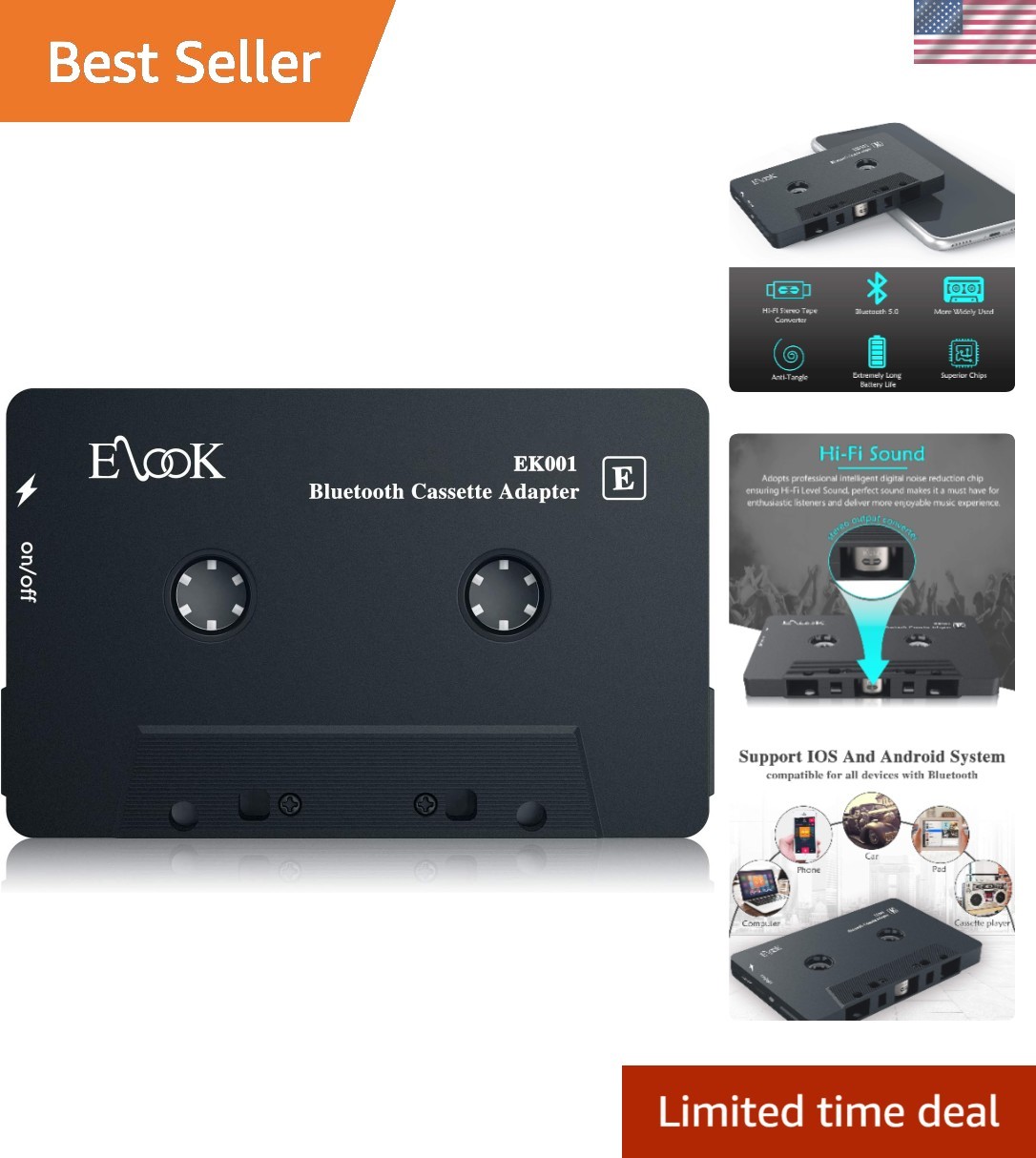 Easy-to-Use Bluetooth Cassette Receiver - Transform Your Car Audio Experience