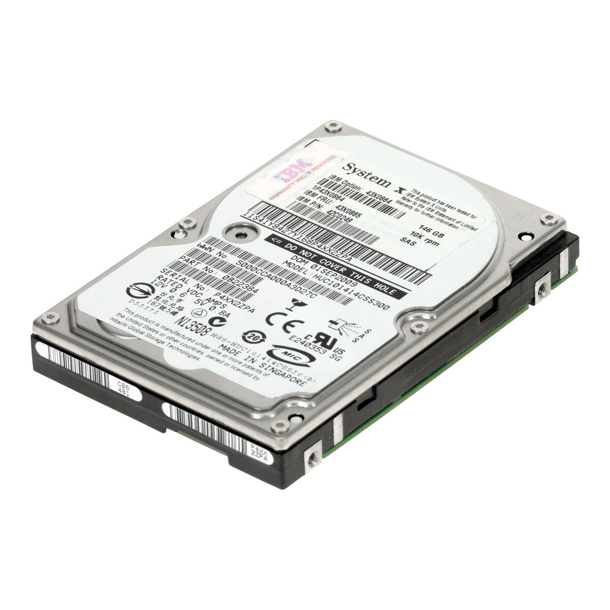 HARD DRIVE IBM 43X0865 42C0249 HUC101414CSS300 146GB 10K SAS 2.5'' 