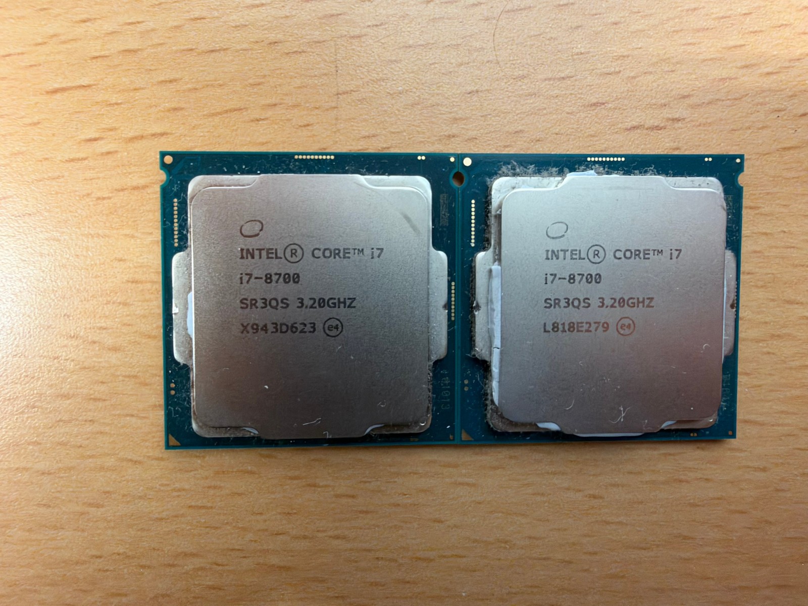 Lot (2) Intel Core i7-8700 3.20GHz SR3QS CPUs Processors LGA1151 Tested Read