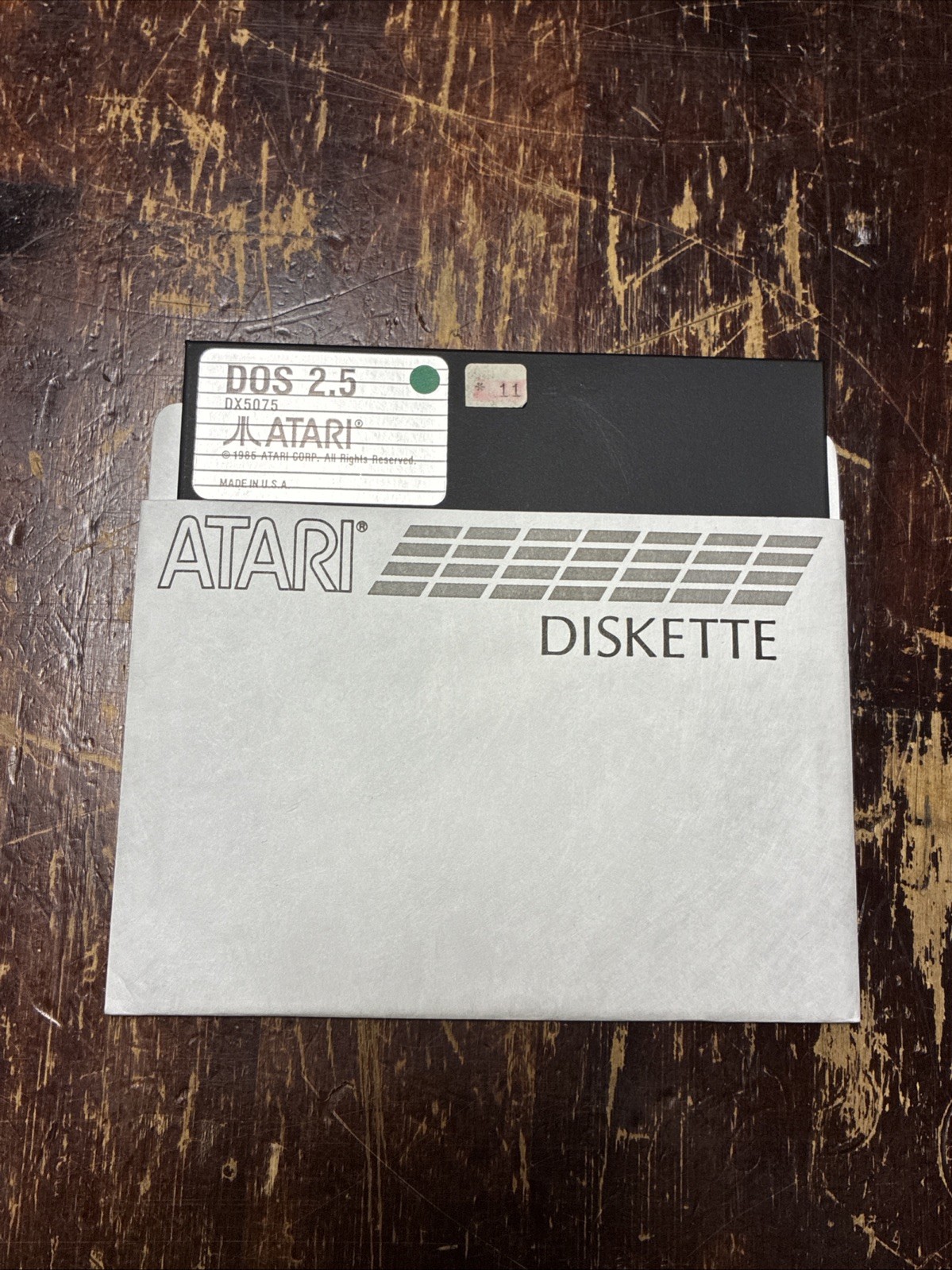 Dos 2.5 Atari Computer Floppy Disk 5.25 - 1985 Original Vintage (DX5075)