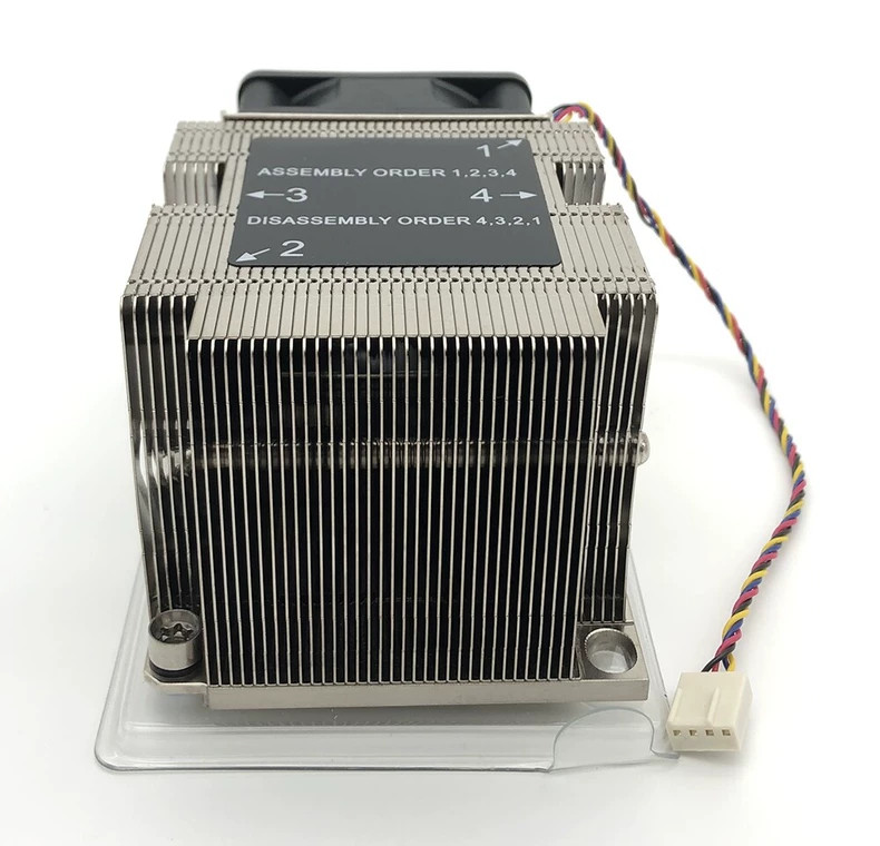 CoolServer 2U Active CPU Cooler LGA3647 Rectangular 3 Heatpipes PWM Fan Server