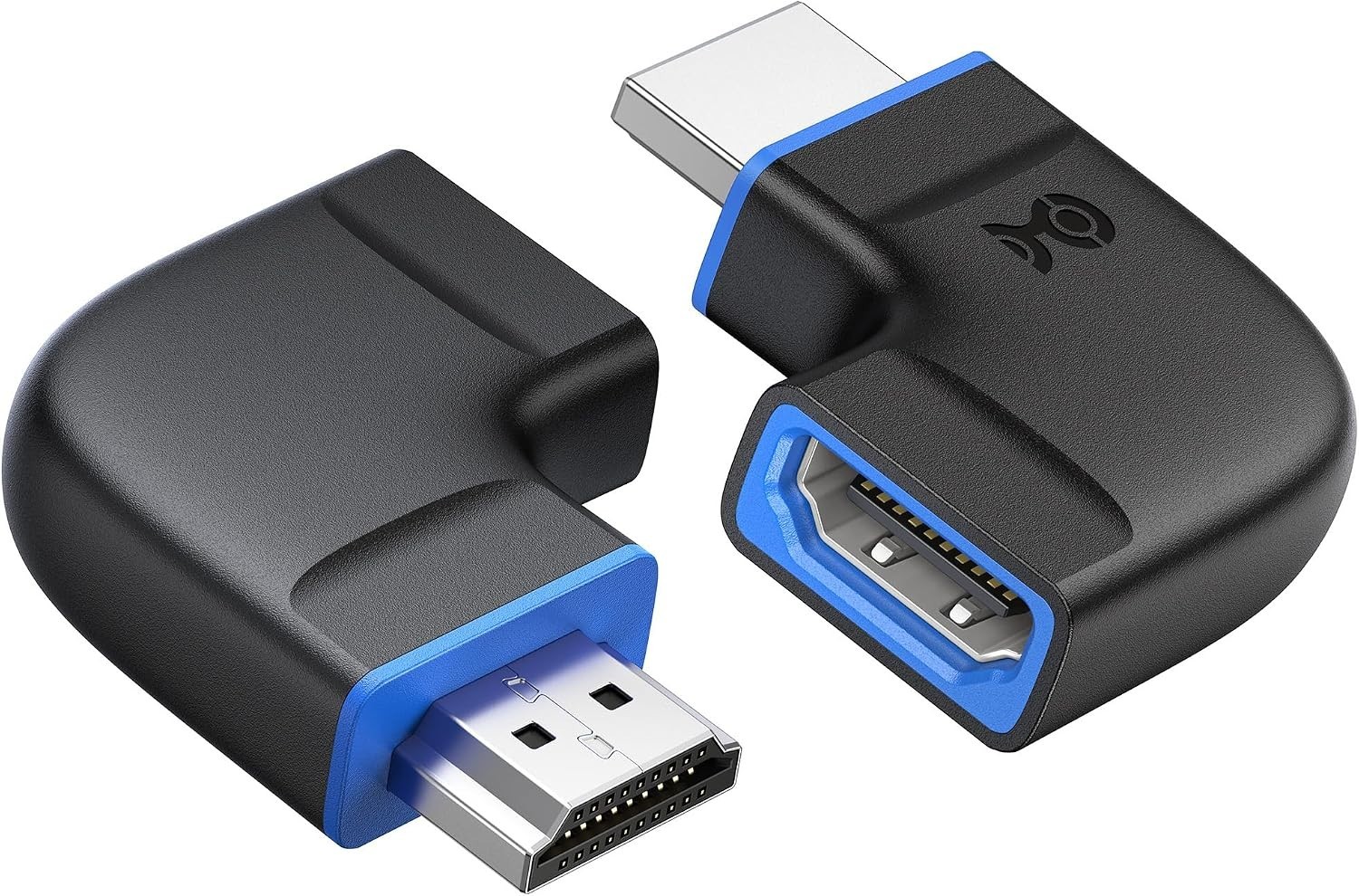 Cable Matters Combo Pack Right Angle HDMI 2.1 Adapter 8K 60Hz 4K 240Hz 
