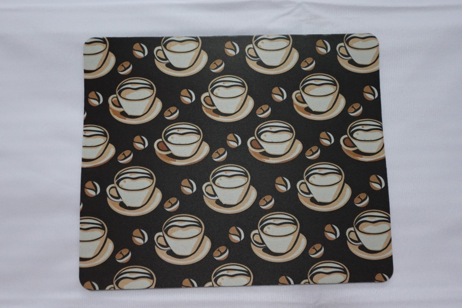 Coffee Cup Relaxing Mouse Pad | Brown | Handmade | Non-Slip | NEW 8.5x7.1in