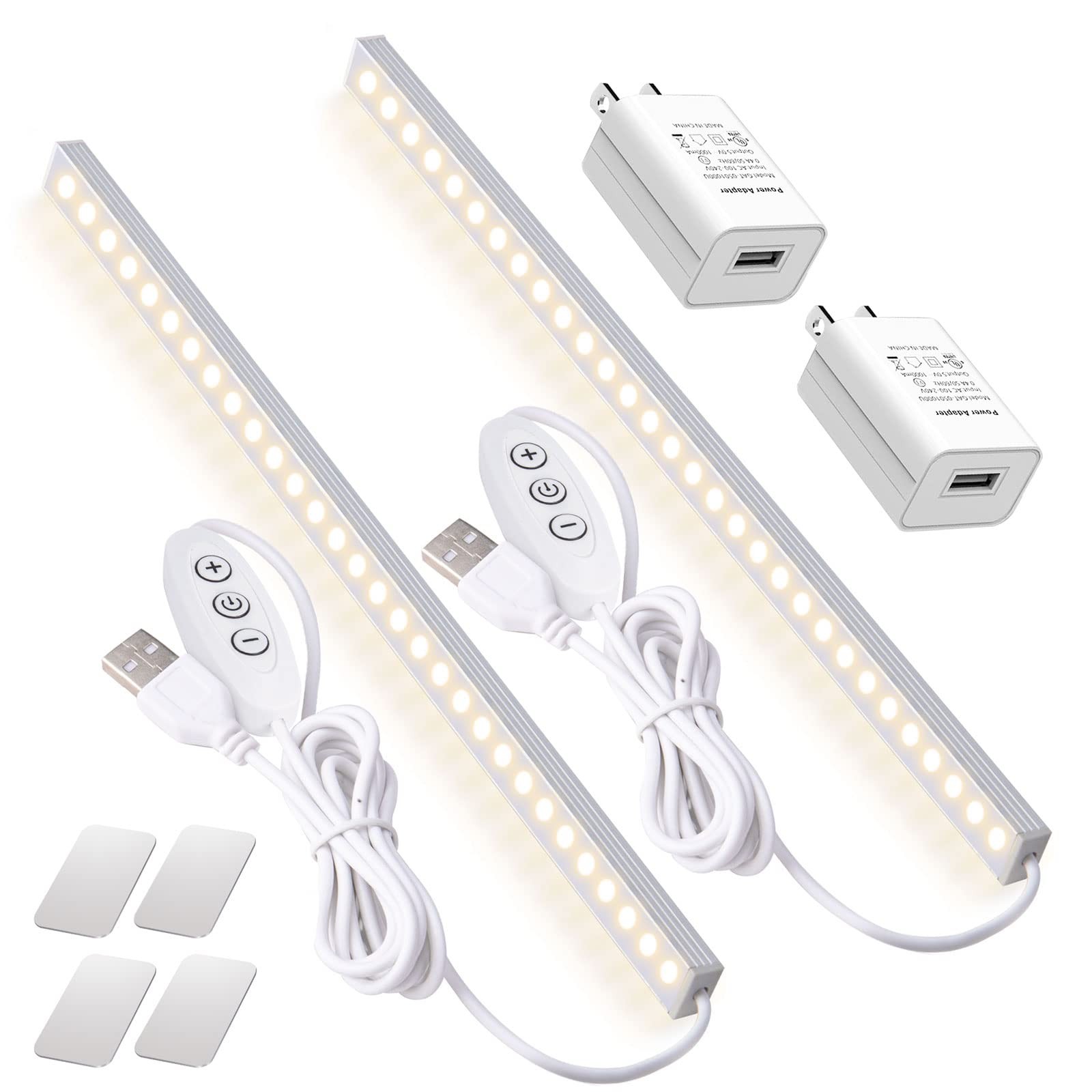 DWEPTU 2Pack LED Under Cabinet Lighting Dimmable 12 inch 2Pack, Pure White