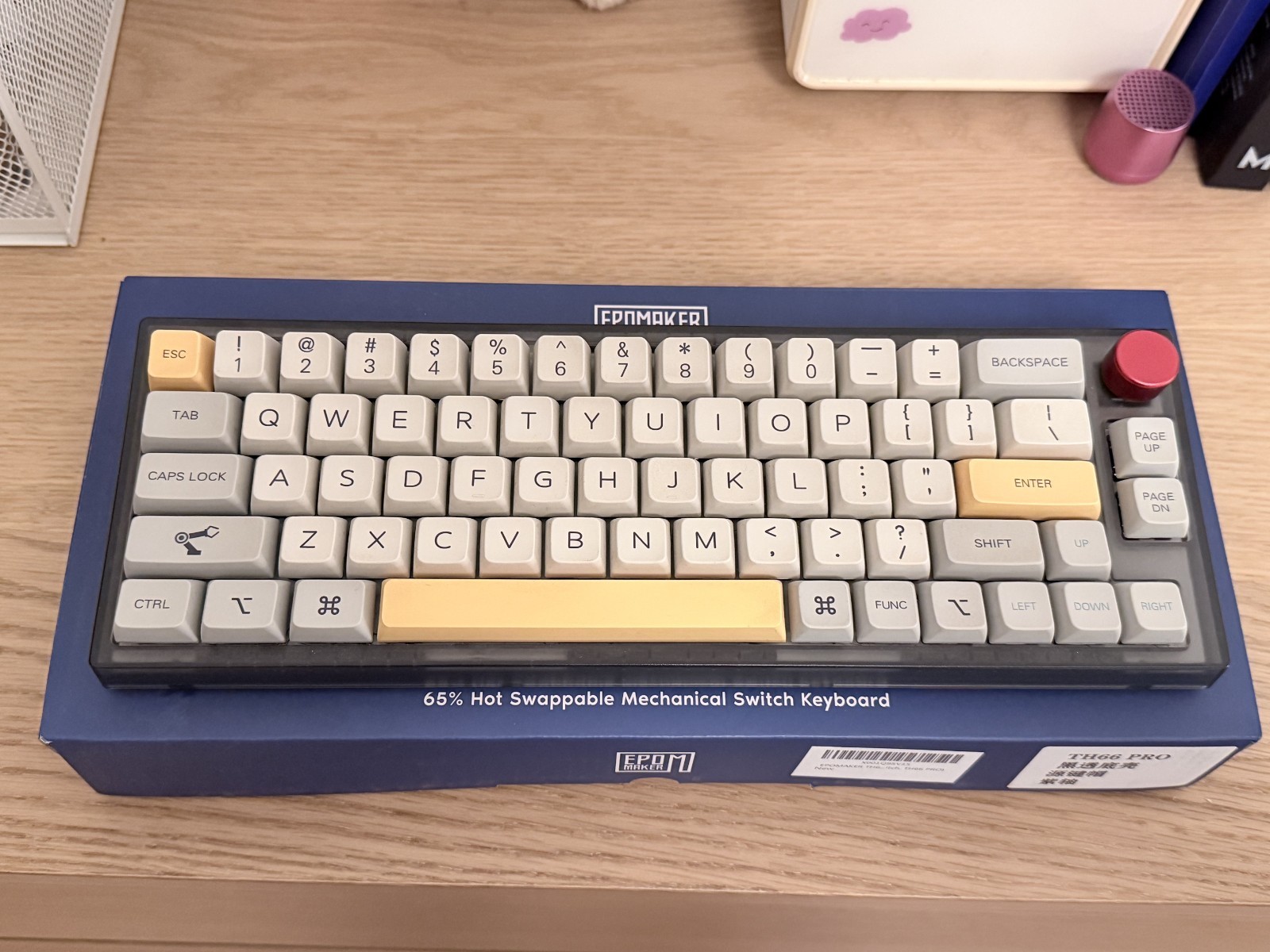 Epomaker TH66 Pro Flamingo Switch Mechanical Keyboard