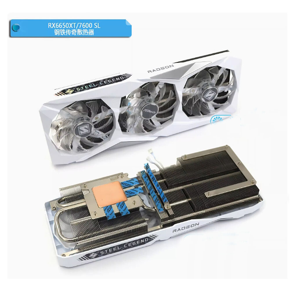 For ASROCK RX6650XT RX7700XT/7900GRE Steel Legend Graphics Card Heatsink Fan