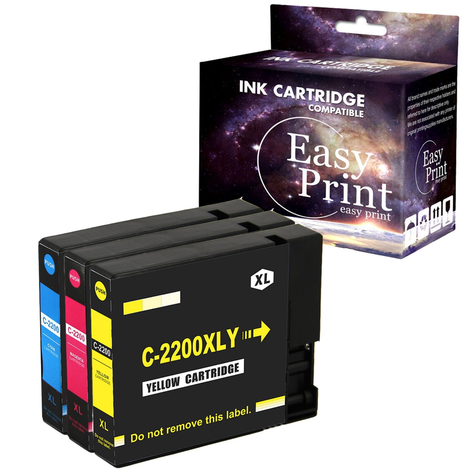 3PK PGI2200XL Ink Cartridge for Canon Maxify MB5420 iB4020 iB4120 Printer (CMY)