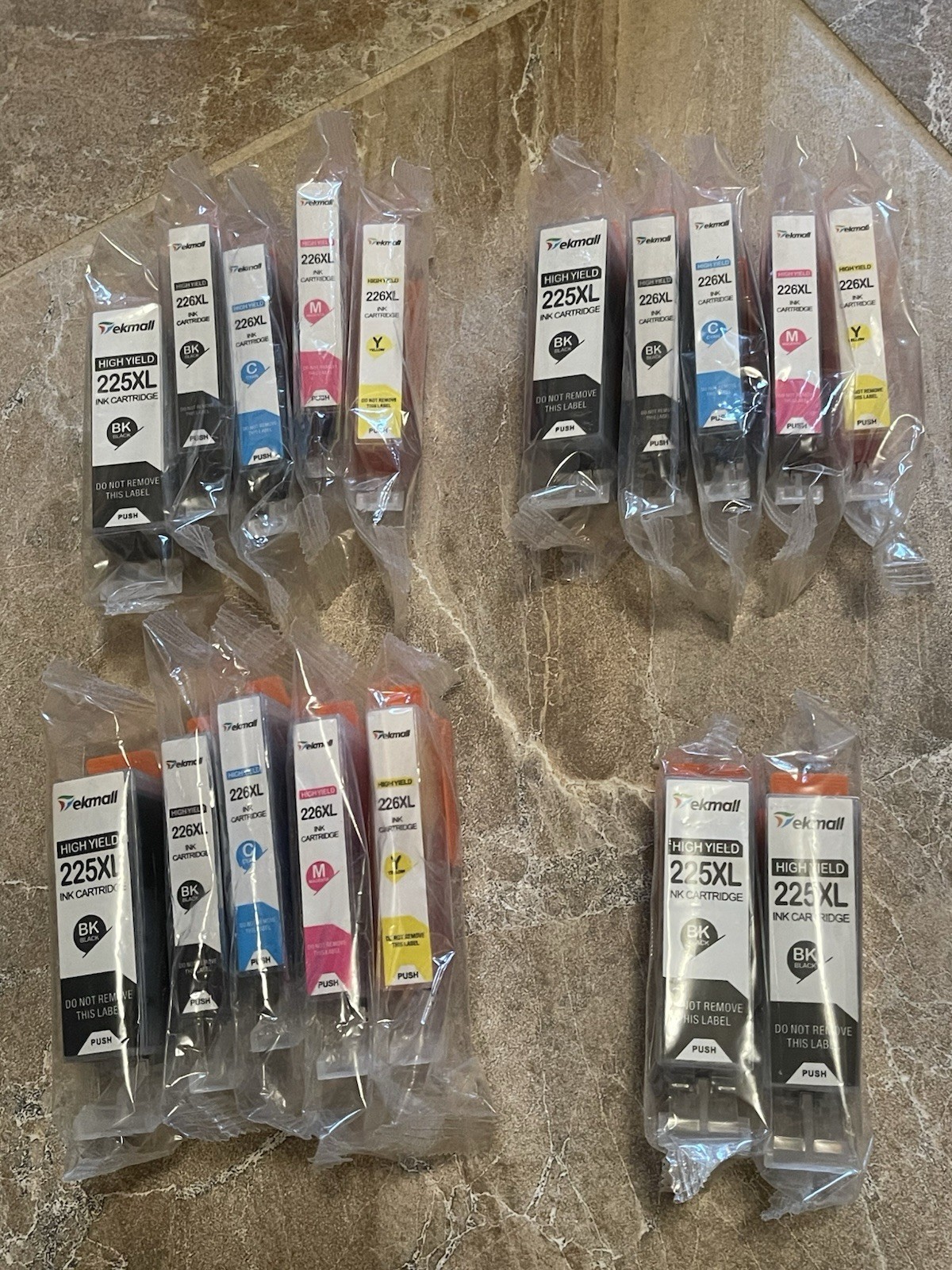 Canon 225XL / 226XL High Yield Replacement Ink Cartridges, LG BK, BK, C, M, Y