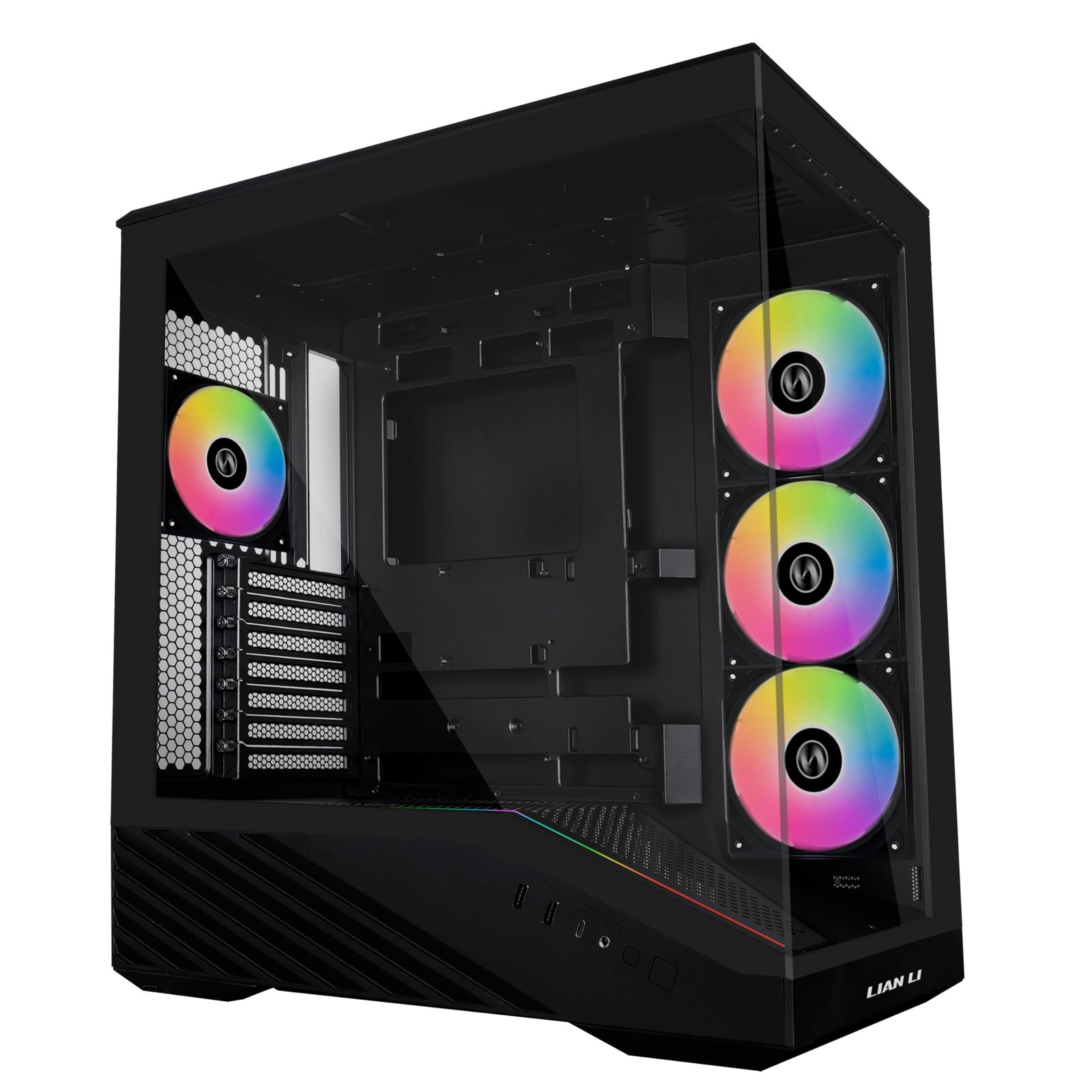 Lian Li V100RX V100 ATX Mid-Tower Case Black With 4 ARGB Fans