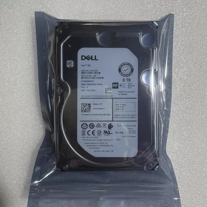1PCS ST8000NM0185 M40TH ForDell 8TB 7.2K SAS 12Gbps 3.5"HDD 0M40TH HardDrive New