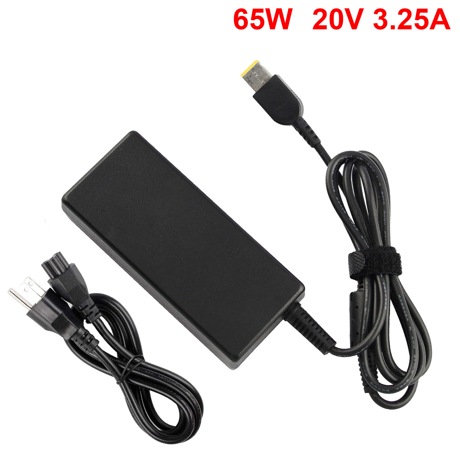 65W/90W Square Slim Tip For Lenovo ThinkPad IdeaPad Yoga Edge Charger Adapter US