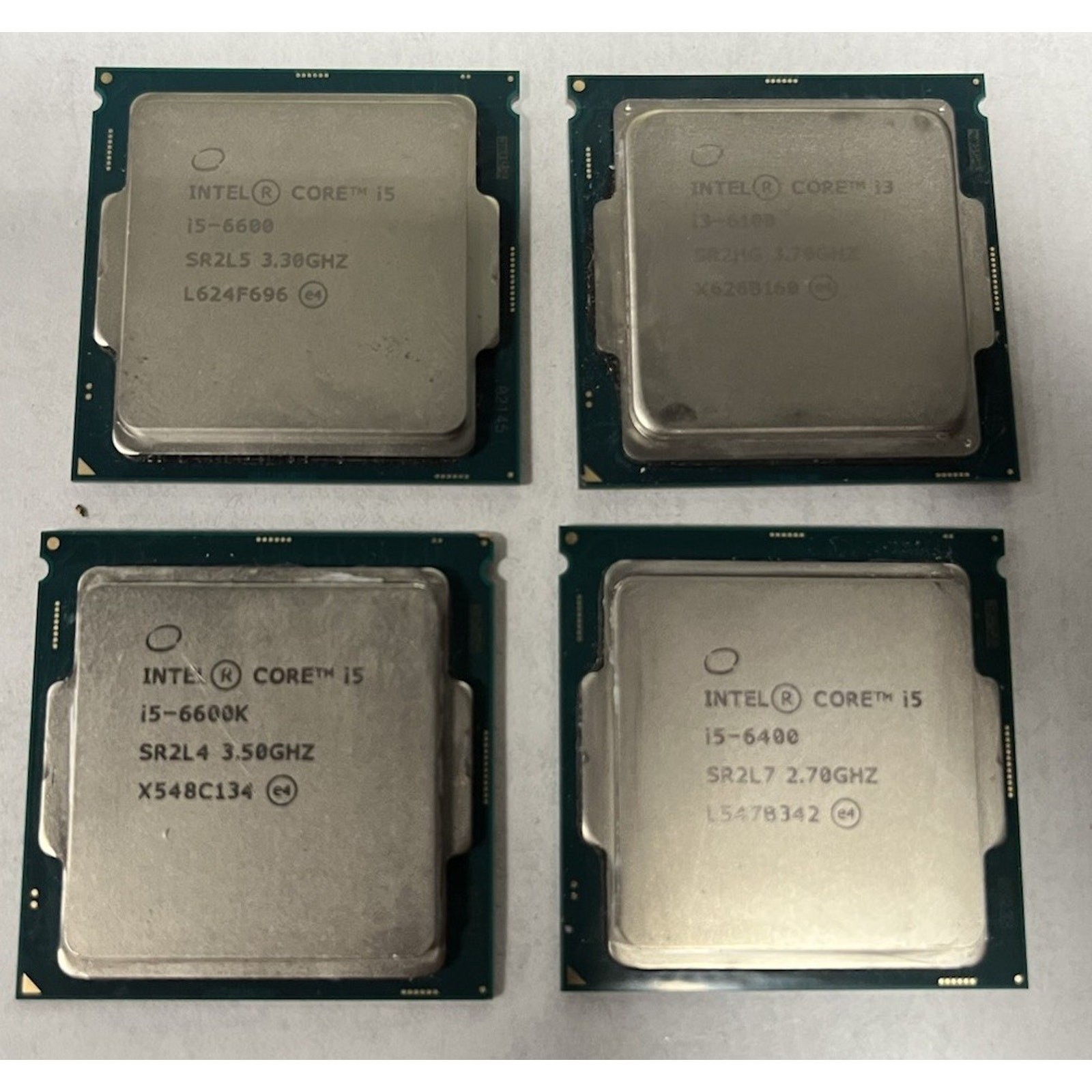 LOT Of 4 X Intel Mixed CPU I5-6600k i5-6400 I3-6100 I5-6600 Processors