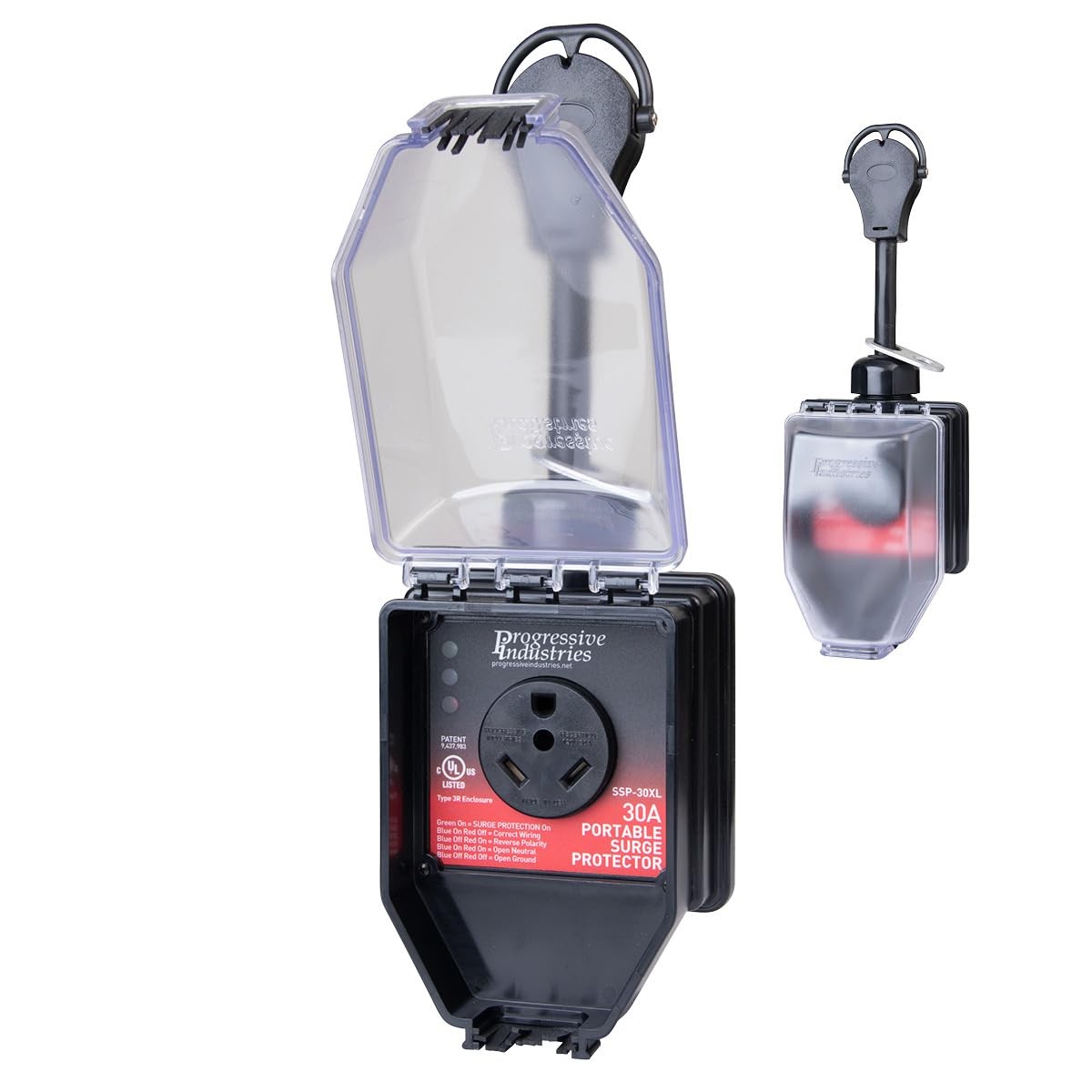 Portable RV Smart Surge Protector SSP-30XL Black 30 Amp