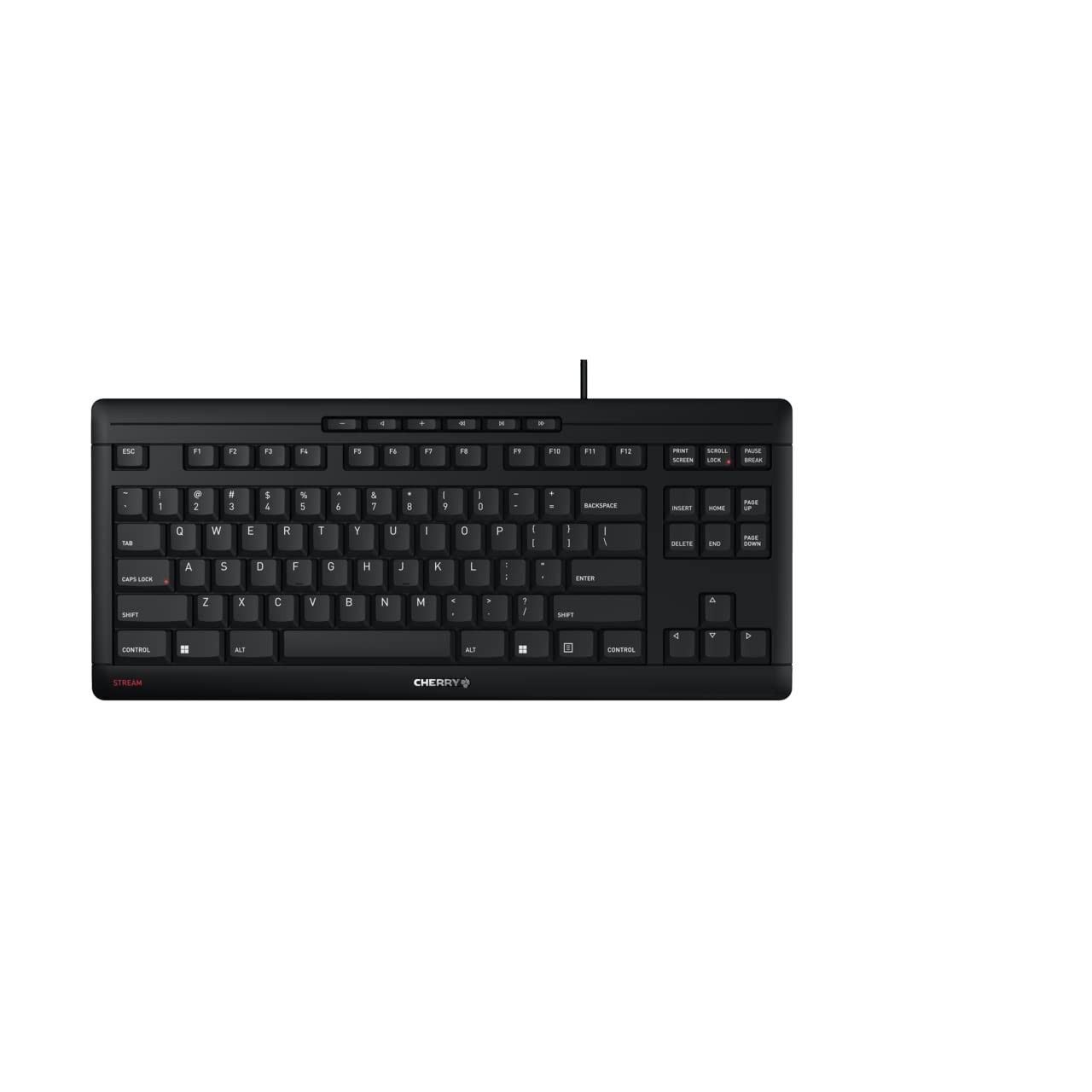 CHERRY Stream Keyboard TKL Wired USB TenKeyLess Compact Version without Numbe...