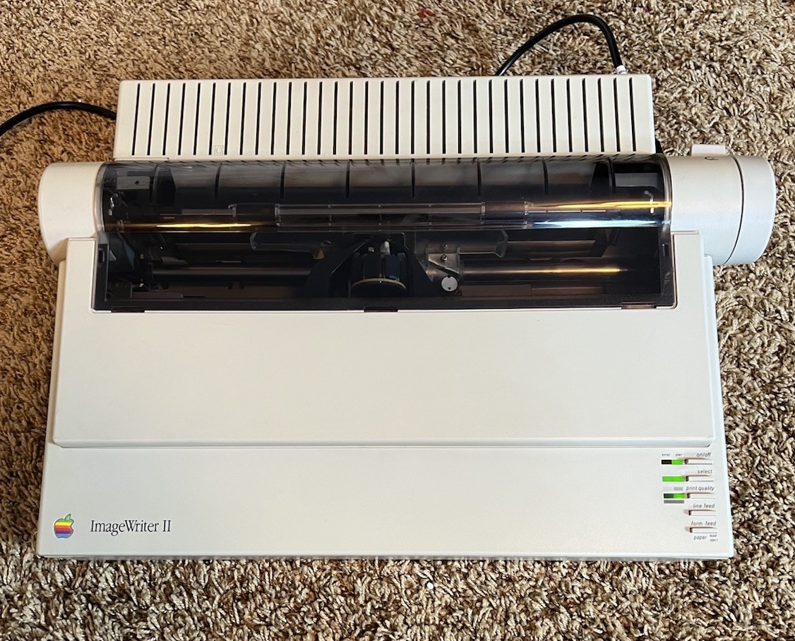 Vintage Apple ImageWriter II Dot Matrix Printer A9M0314 Tested Working Clean
