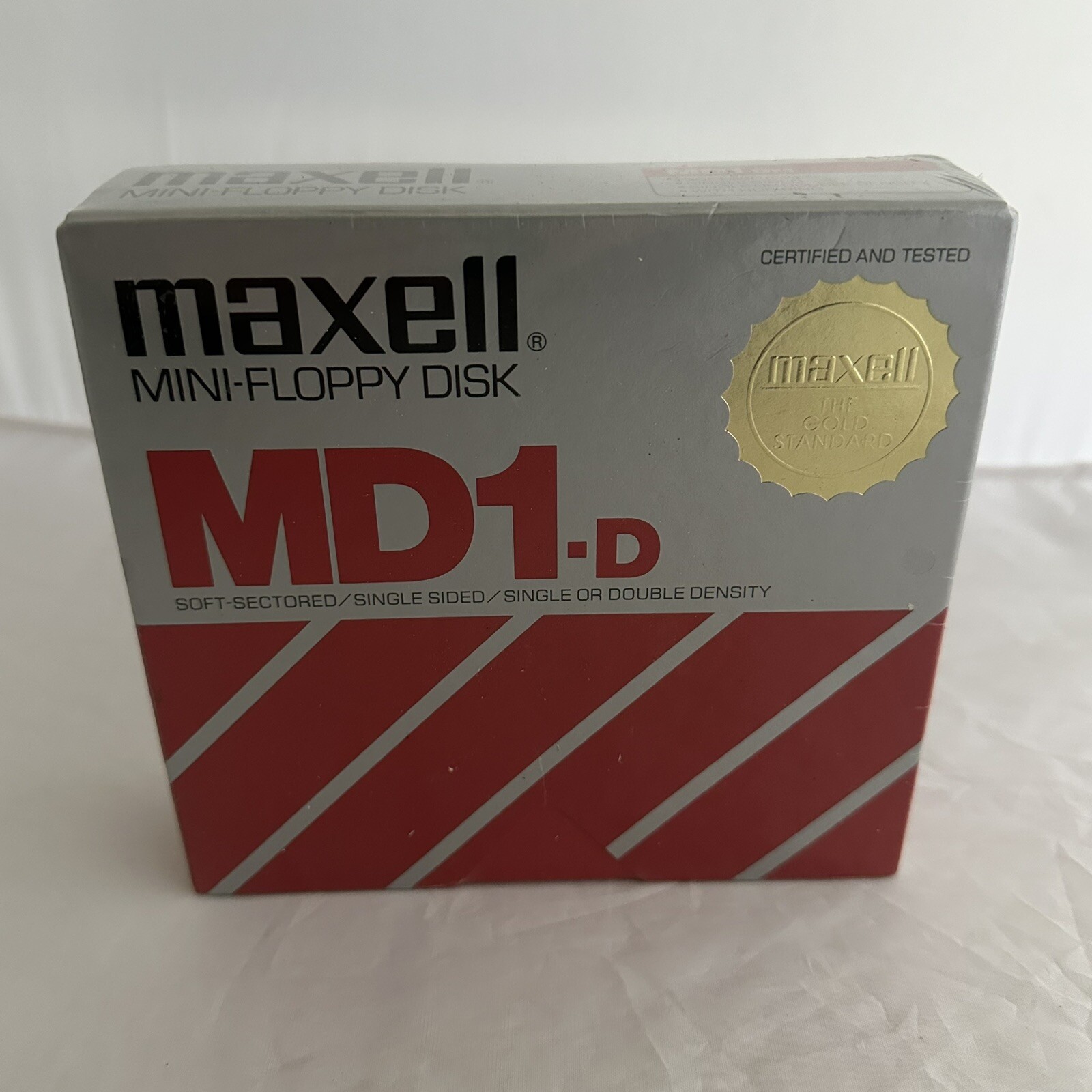 Vintage Maxell MD1-D Mini Floppy Disk 10 Pack Factory Sealed