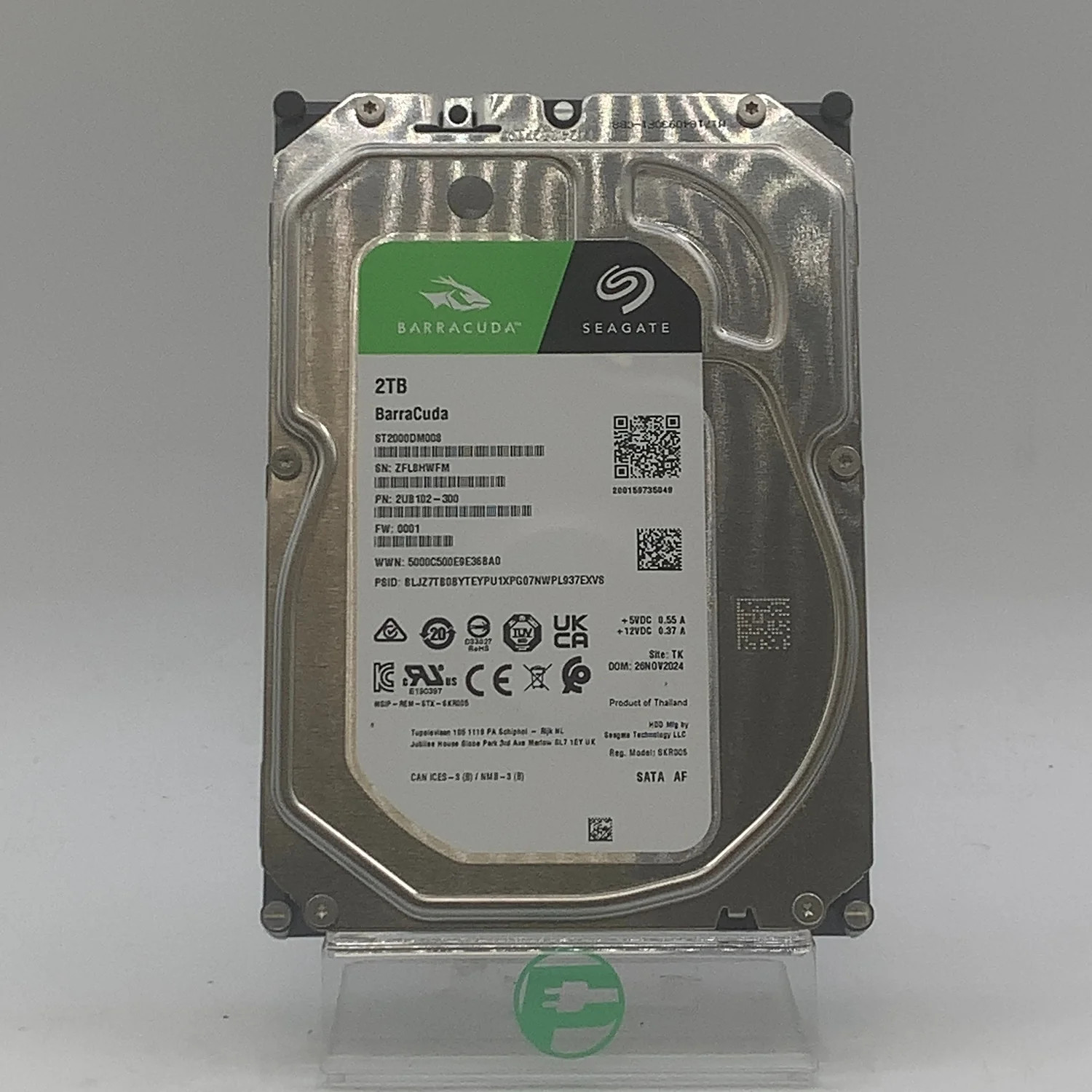 Seagate 3.5" Barracuda 2TB SATA III 6Gbps HDD ST2000DM008
