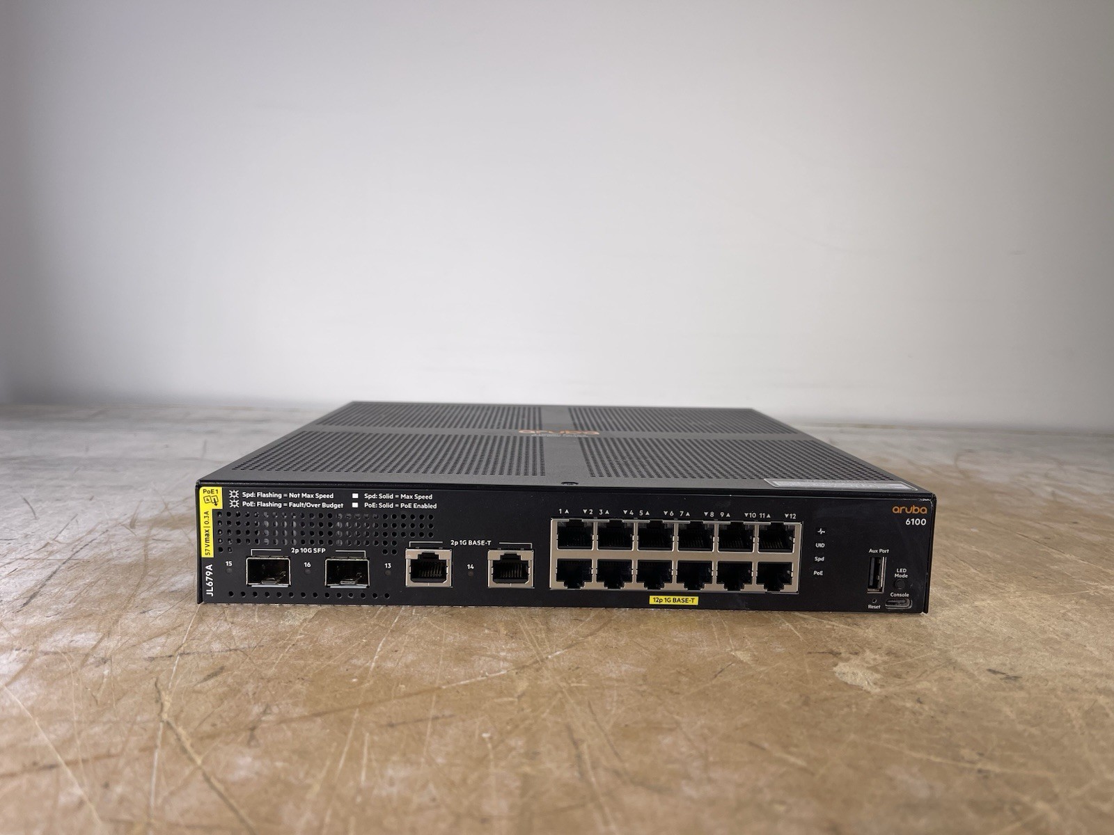 HP ARUBA JL679A MANAGED POE+SWITCH 12-PORT NETWORK SWITCH
