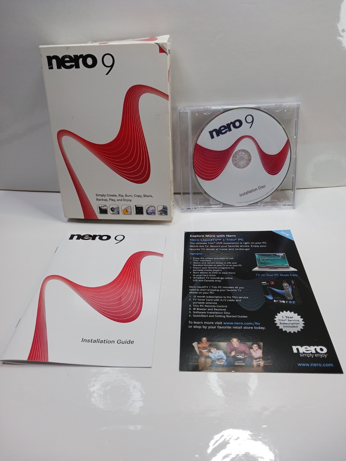 Nero 9 Full Version Install Disc & Guide PC Software Used 
